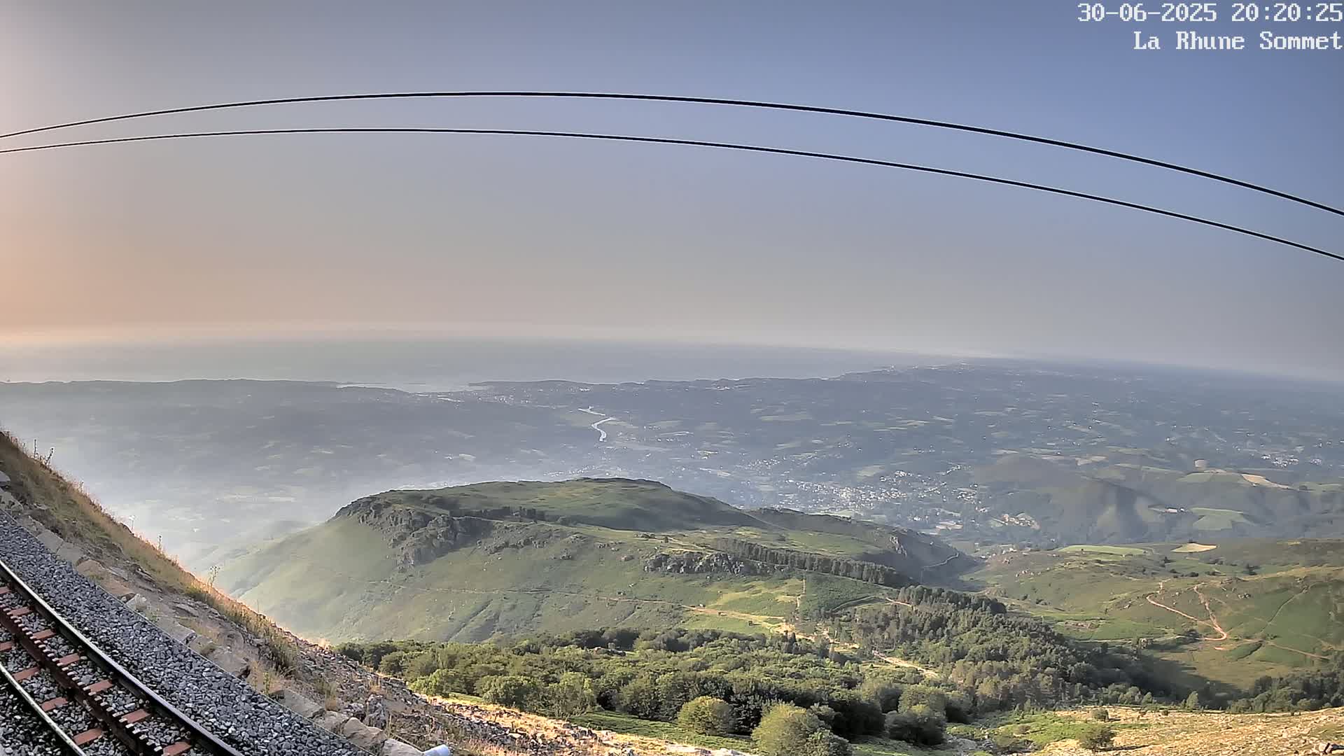 Saint-Jean-de-Luz from Sommet de La Rhune Mountain Summit Panaromic Live Cam - Bayonne, 	Pyrenees-Atlantiques, Nouvelle-Aquitaine, France