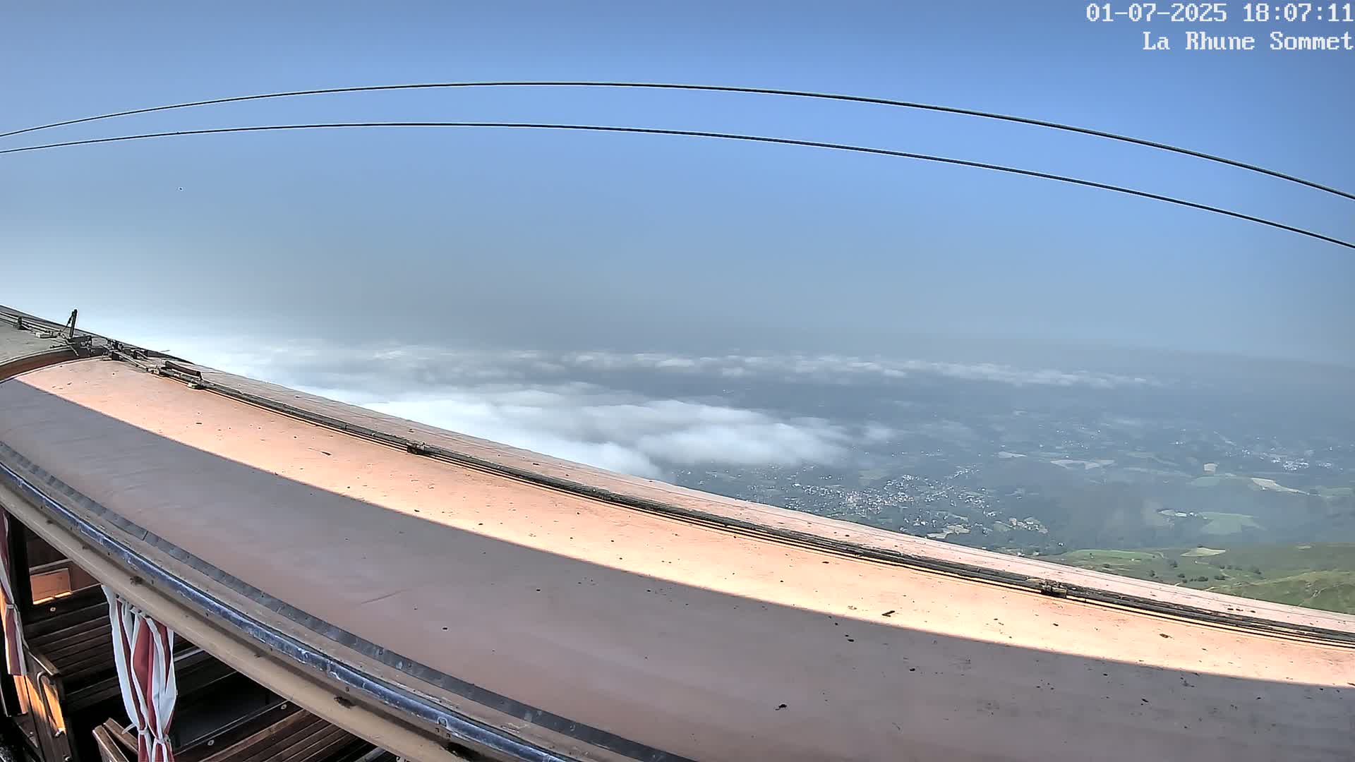 Saint-Jean-de-Luz from Sommet de La Rhune Mountain Summit Panaromic Live Cam - Bayonne, 	Pyrenees-Atlantiques, Nouvelle-Aquitaine, France