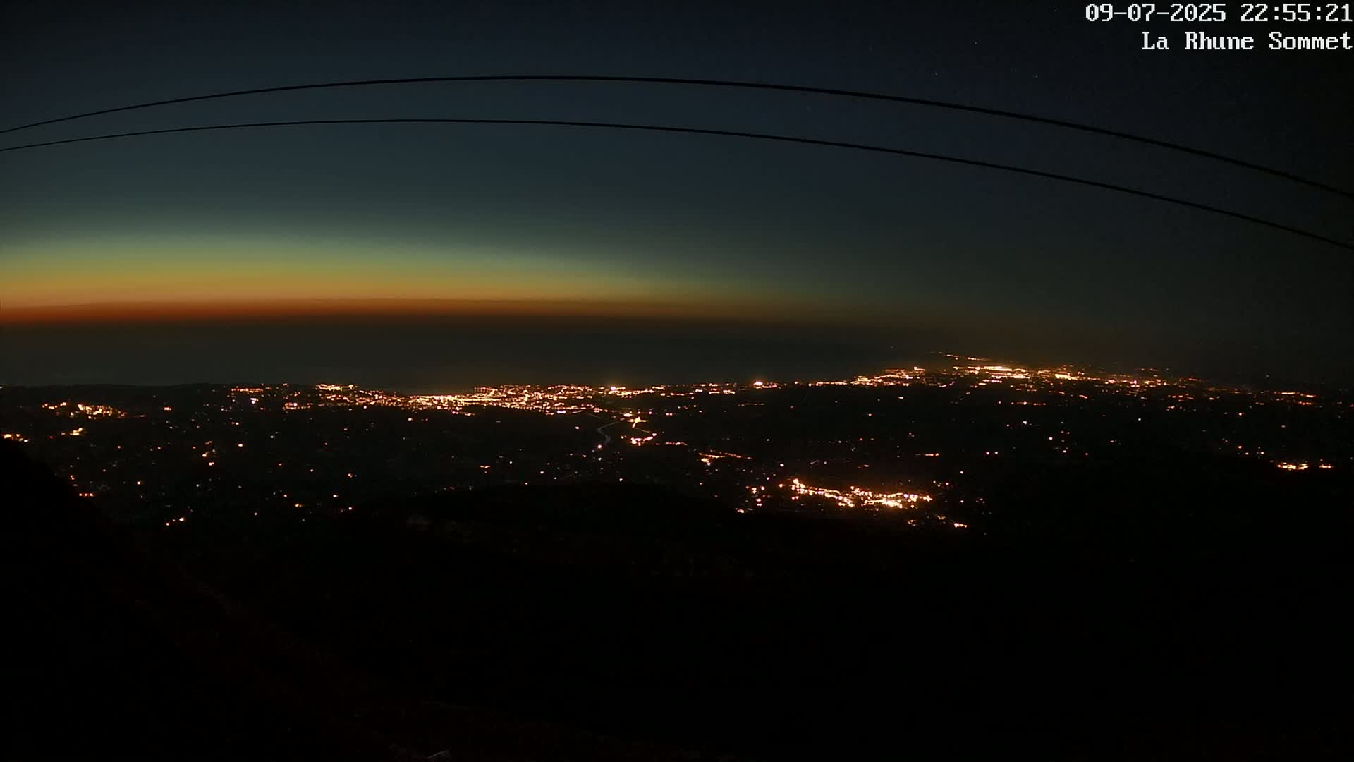 Saint-Jean-de-Luz from Sommet de La Rhune Mountain Summit Panaromic Live Cam - Bayonne, 	Pyrenees-Atlantiques, Nouvelle-Aquitaine, France