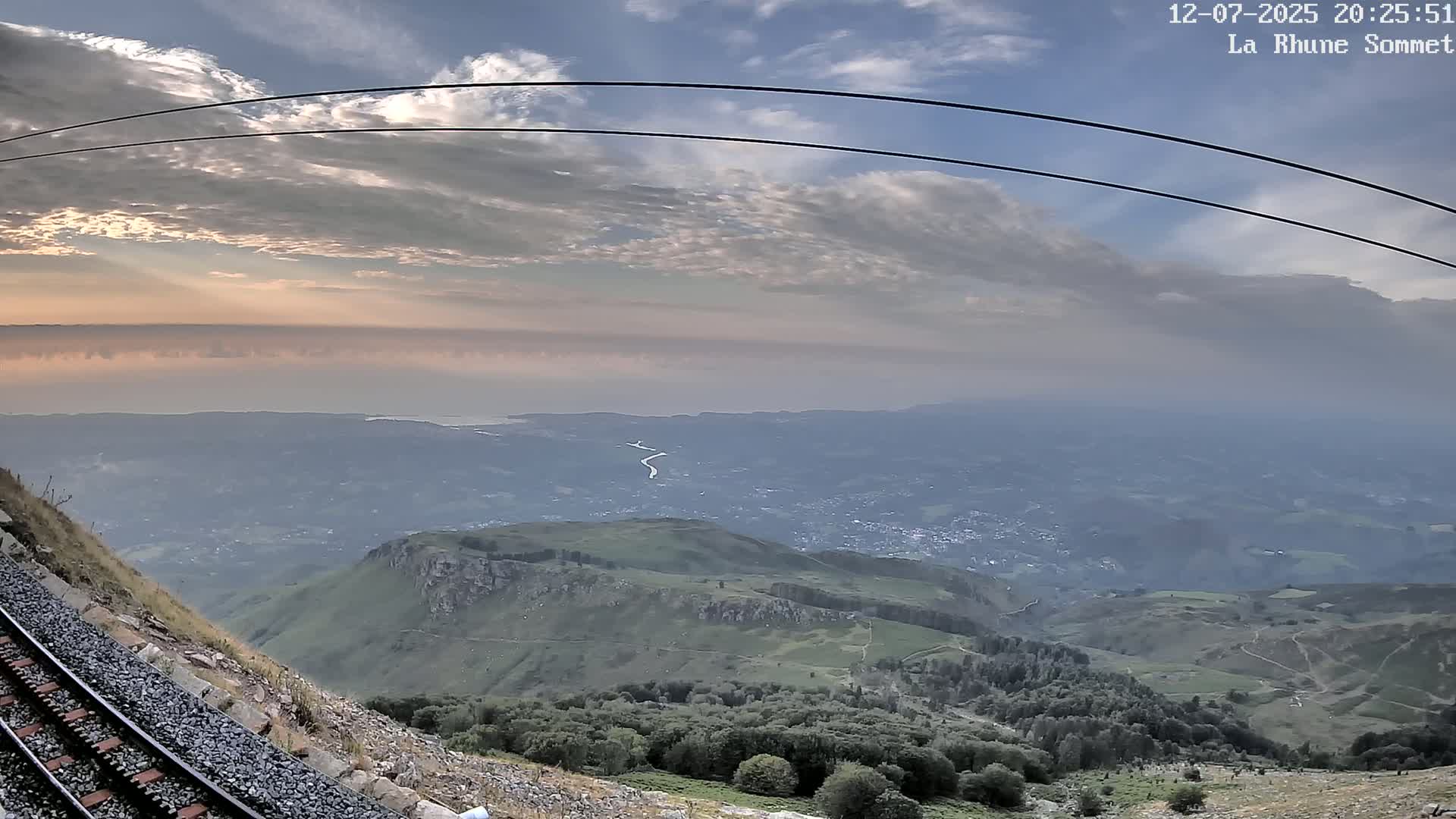 Saint-Jean-de-Luz from Sommet de La Rhune Mountain Summit Panaromic Live Cam - Bayonne, 	Pyrenees-Atlantiques, Nouvelle-Aquitaine, France