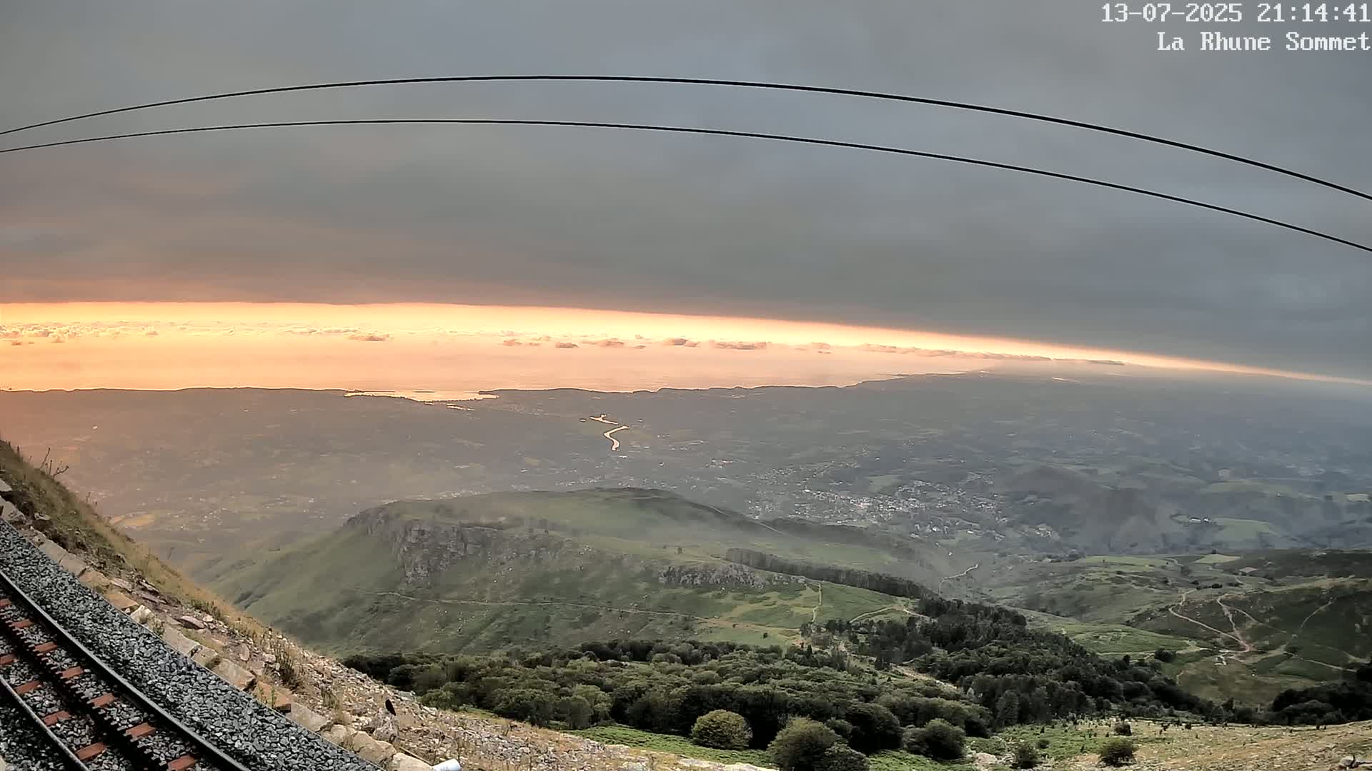 Saint-Jean-de-Luz from Sommet de La Rhune Mountain Summit Panaromic Live Cam - Bayonne, 	Pyrenees-Atlantiques, Nouvelle-Aquitaine, France
