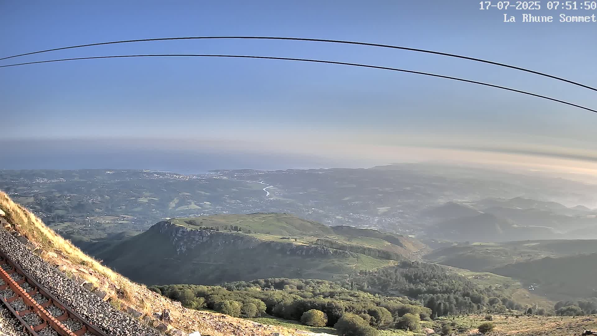 Saint-Jean-de-Luz from Sommet de La Rhune Mountain Summit Panaromic Live Cam - Bayonne, 	Pyrenees-Atlantiques, Nouvelle-Aquitaine, France