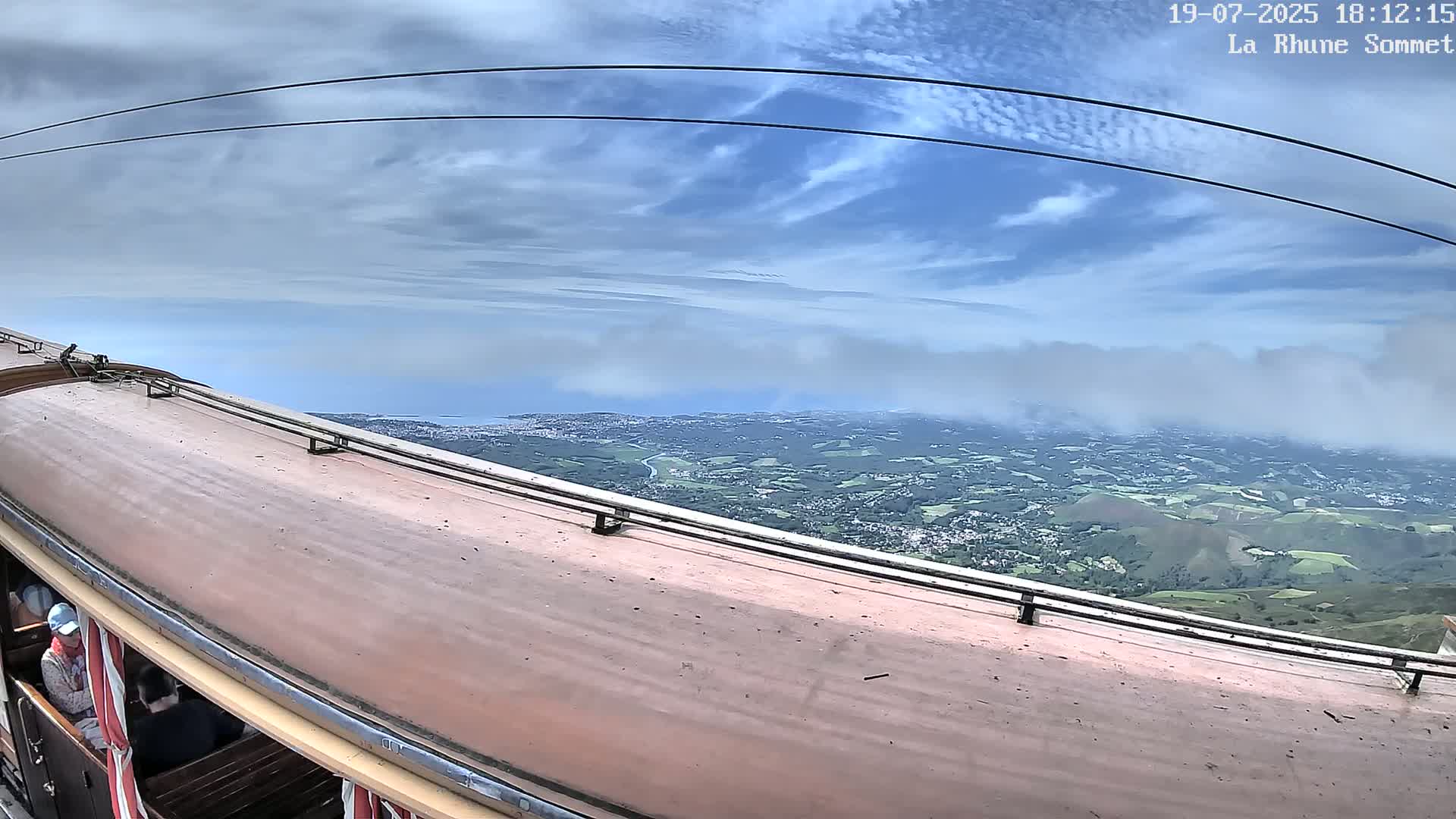 Saint-Jean-de-Luz from Sommet de La Rhune Mountain Summit Panaromic Live Cam - Bayonne, 	Pyrenees-Atlantiques, Nouvelle-Aquitaine, France