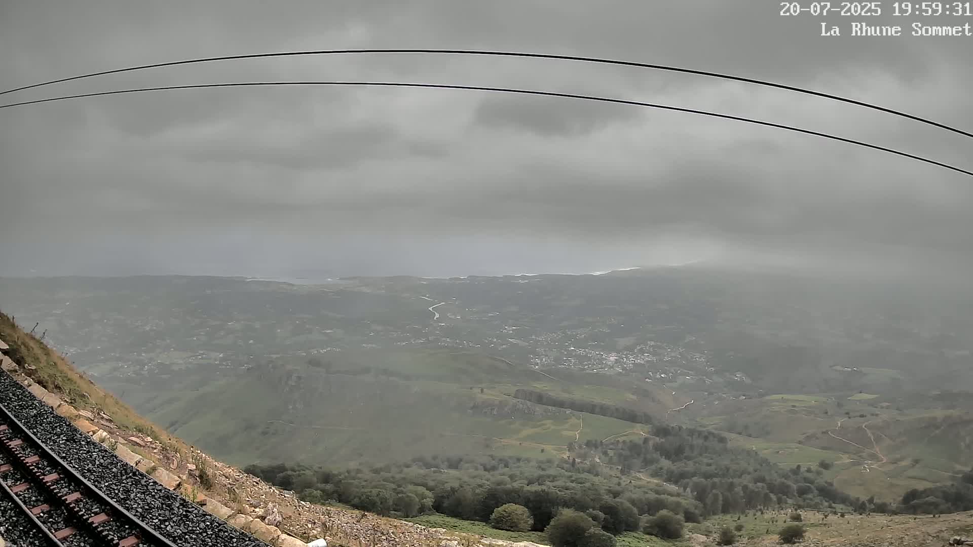 Saint-Jean-de-Luz from Sommet de La Rhune Mountain Summit Panaromic Live Cam - Bayonne, 	Pyrenees-Atlantiques, Nouvelle-Aquitaine, France