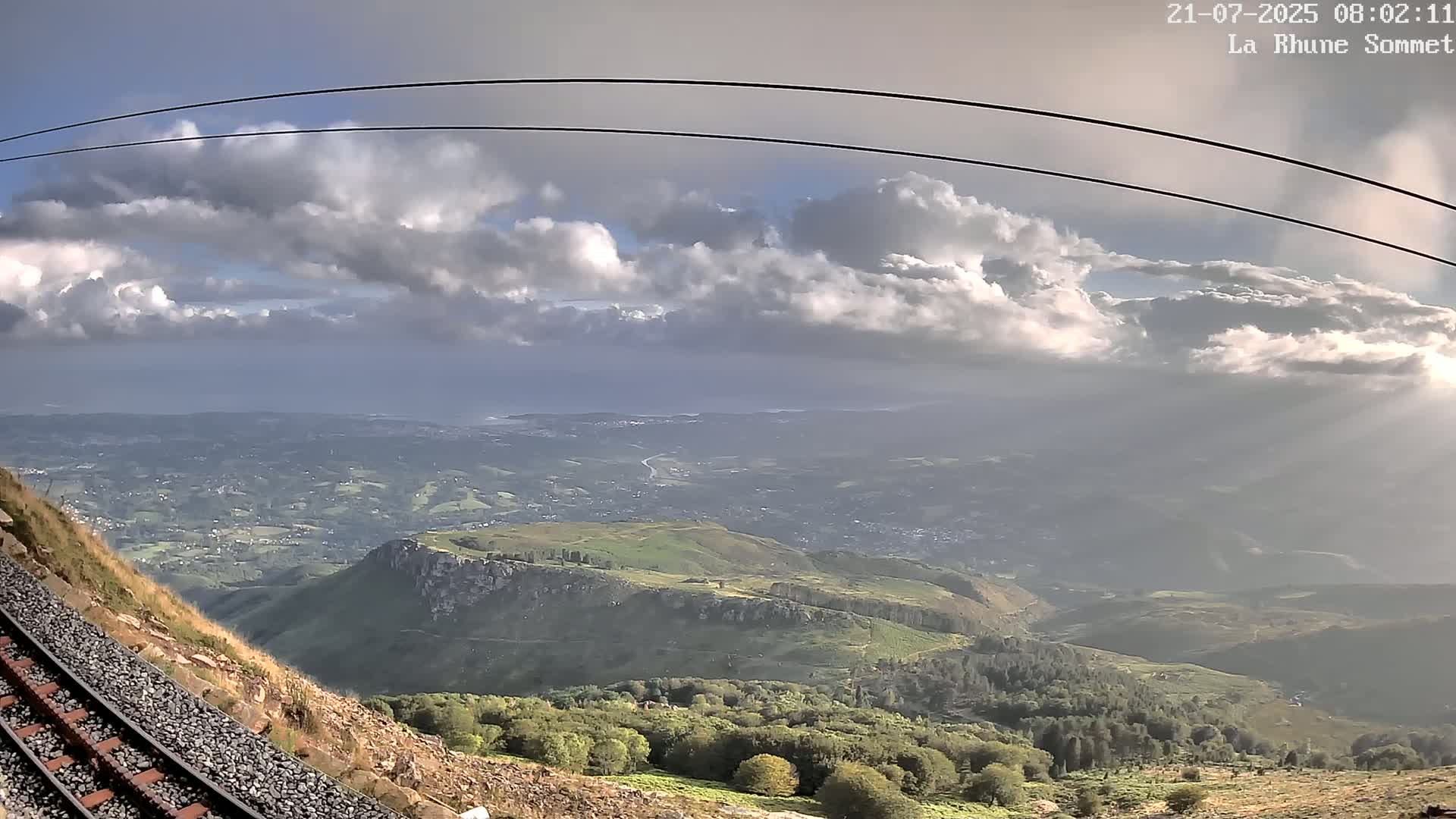 Saint-Jean-de-Luz from Sommet de La Rhune Mountain Summit Panaromic Live Cam - Bayonne, 	Pyrenees-Atlantiques, Nouvelle-Aquitaine, France