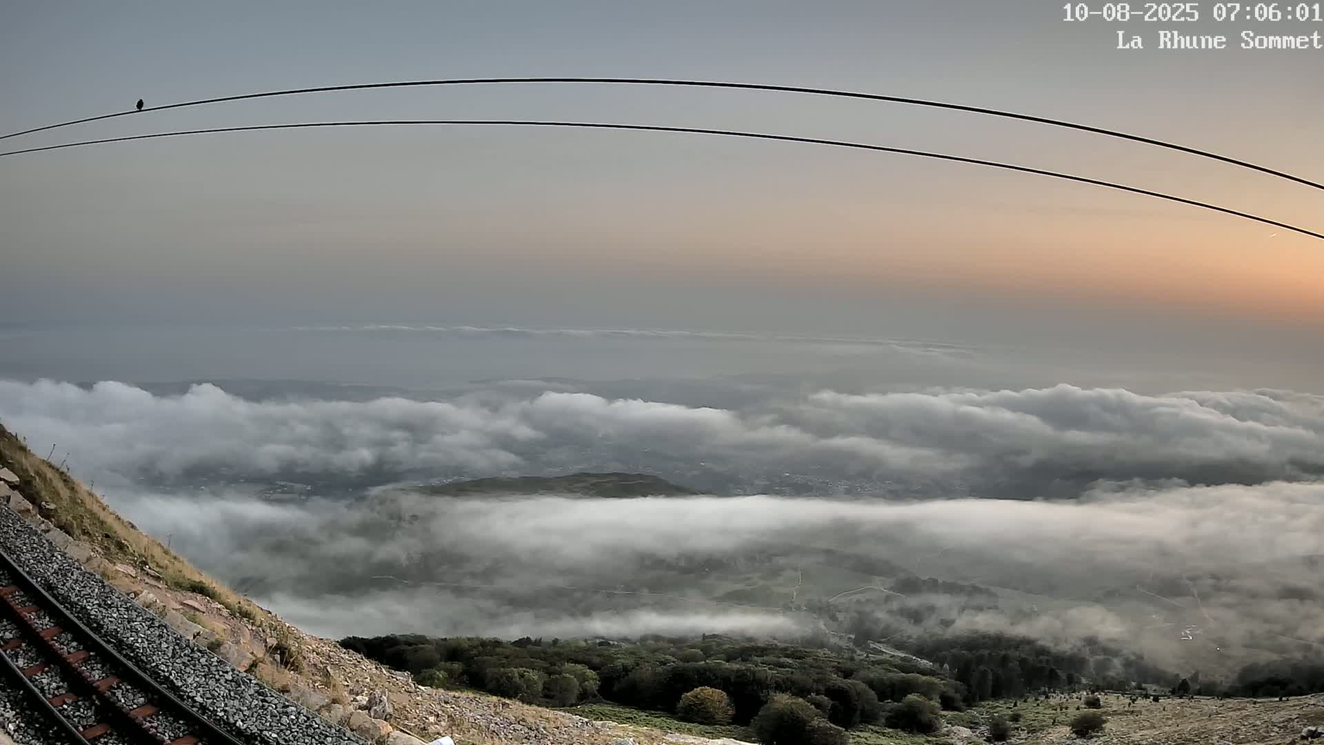 Saint-Jean-de-Luz from Sommet de La Rhune Mountain Summit Panaromic Live Cam - Bayonne, 	Pyrenees-Atlantiques, Nouvelle-Aquitaine, France