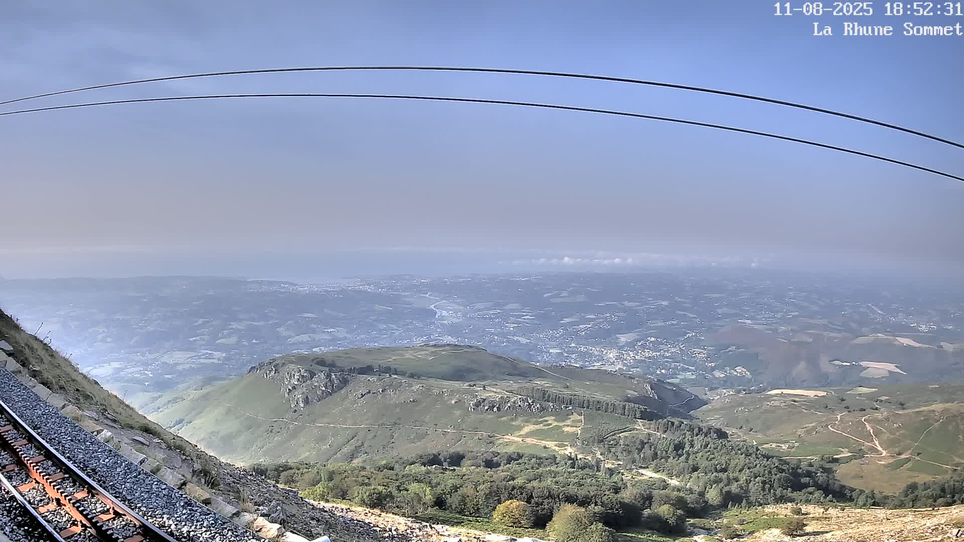 Saint-Jean-de-Luz from Sommet de La Rhune Mountain Summit Panaromic Live Cam - Bayonne, 	Pyrenees-Atlantiques, Nouvelle-Aquitaine, France