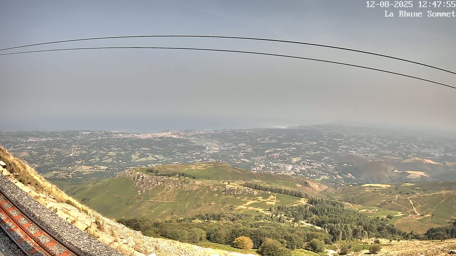 Saint-Jean-de-Luz from Sommet de La Rhune Mountain Summit Panaromic Live Cam - Bayonne, 	Pyrenees-Atlantiques, Nouvelle-Aquitaine, France