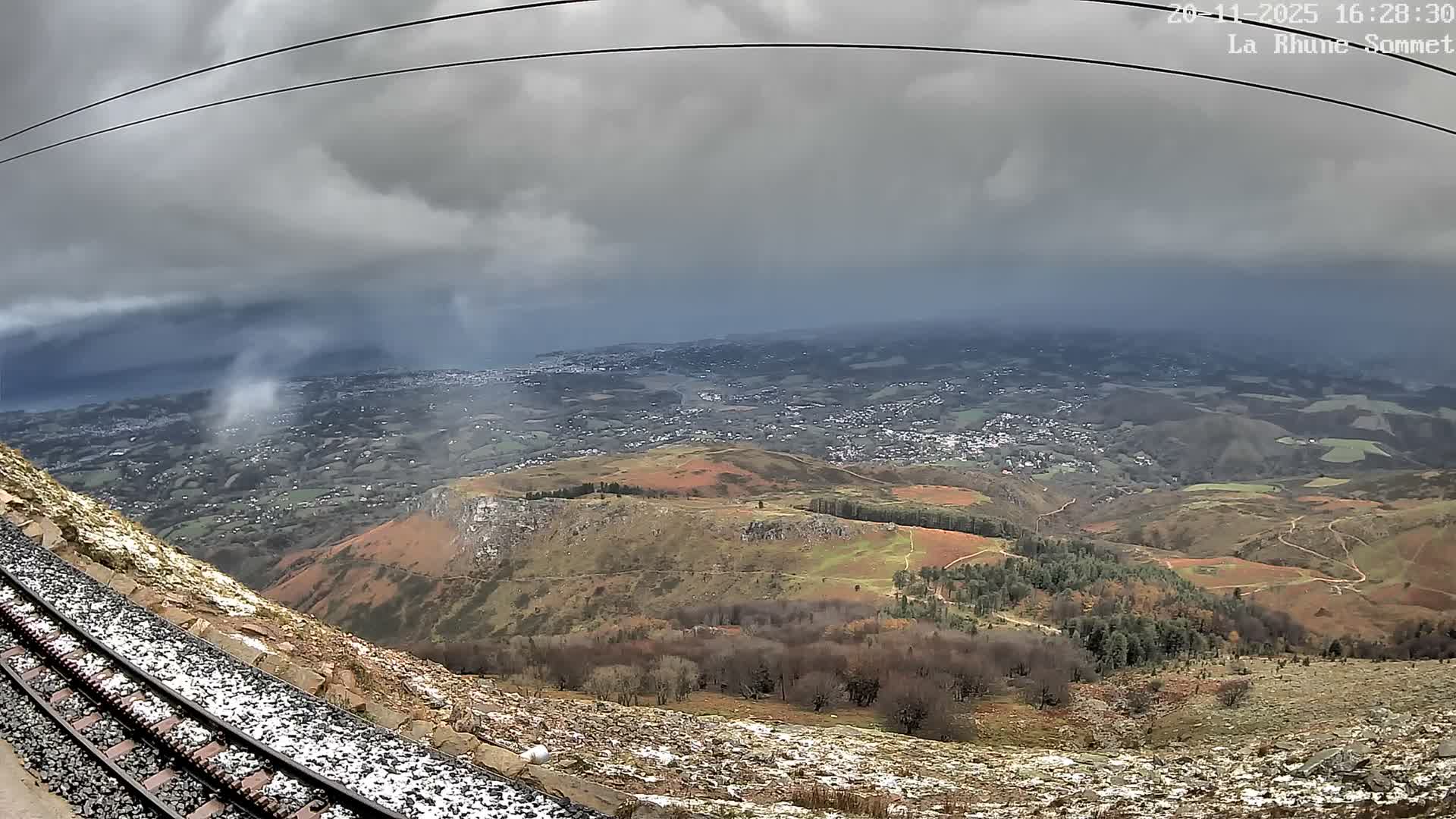 Saint-Jean-de-Luz from Sommet de La Rhune Mountain Summit Panaromic Live Cam - Bayonne, 	Pyrenees-Atlantiques, Nouvelle-Aquitaine, France