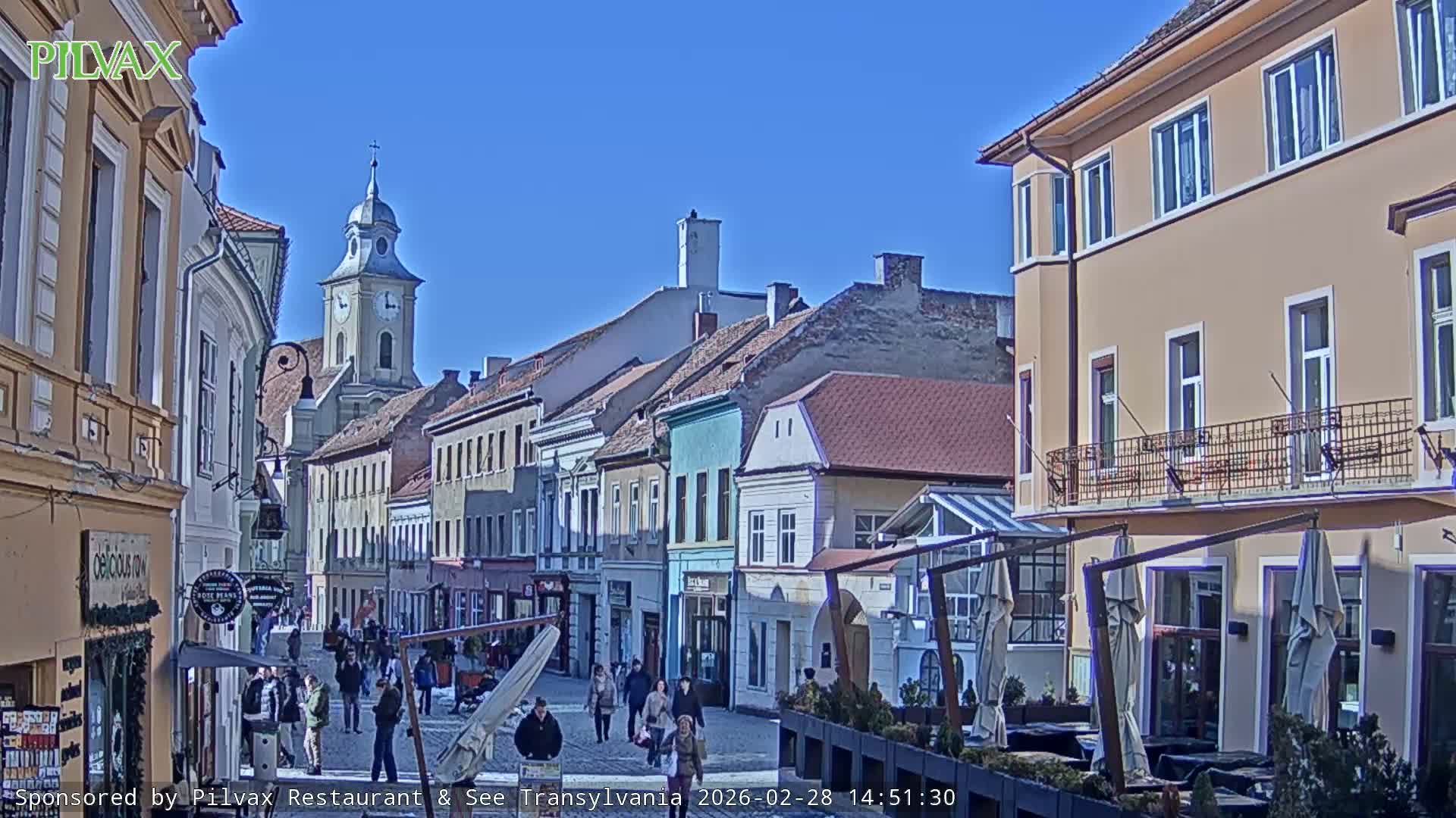 Braşov Old Town, Strada Michael Weiss Street, Brasov Live Cam  - Centrul Vechi, Braşov, Romania