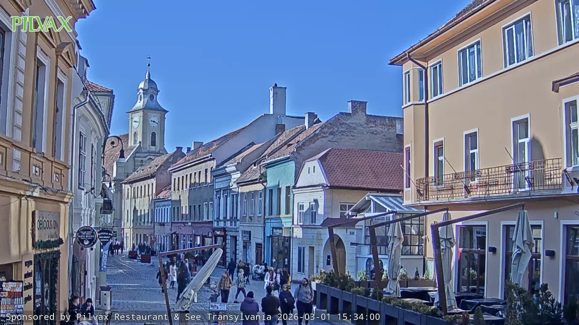 Braşov Old Town, Strada Michael Weiss Street, Brasov Live Cam  - Centrul Vechi, Braşov, Romania