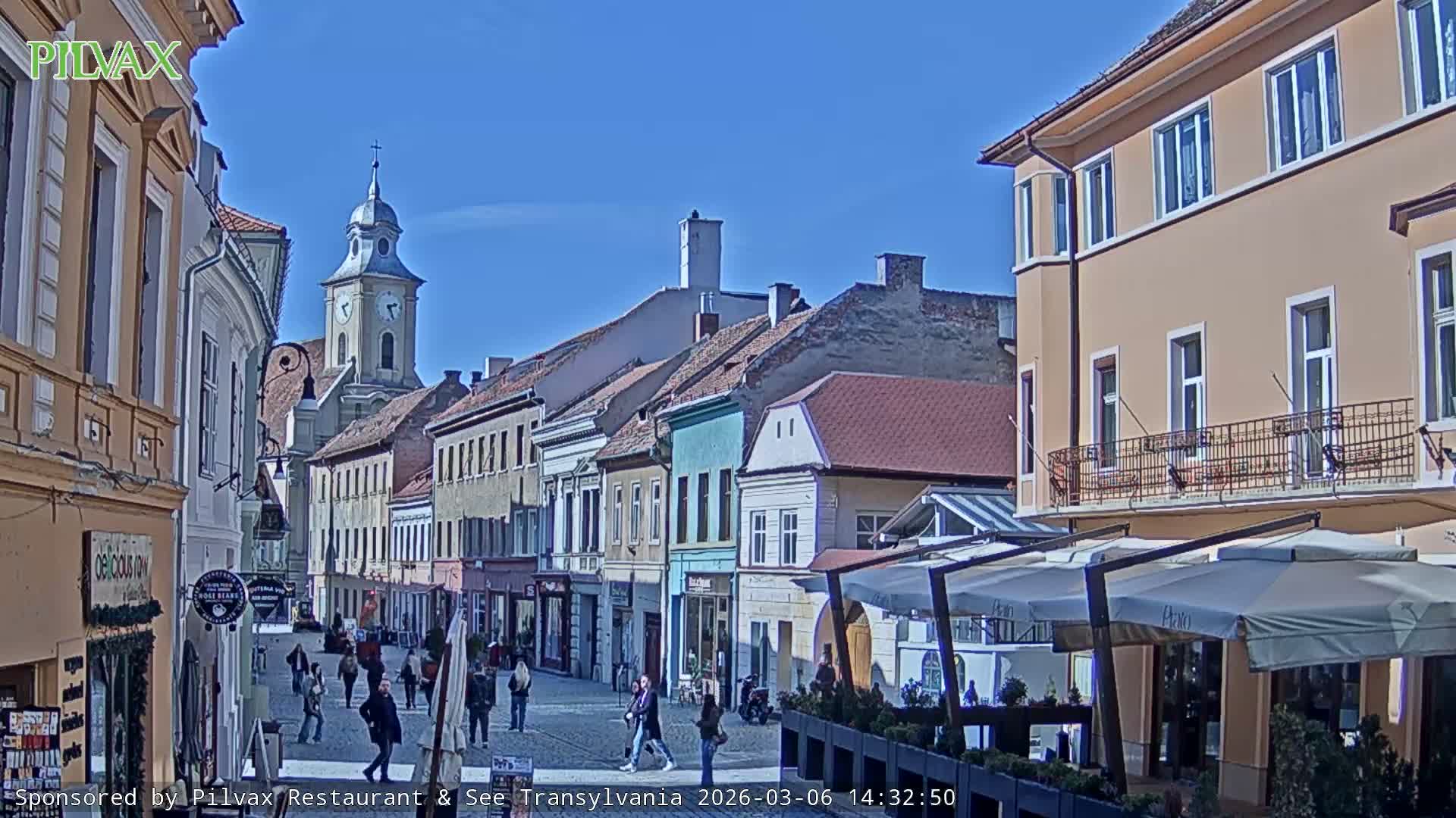 Braşov Old Town, Strada Michael Weiss Street, Brasov Live Cam  - Centrul Vechi, Braşov, Romania