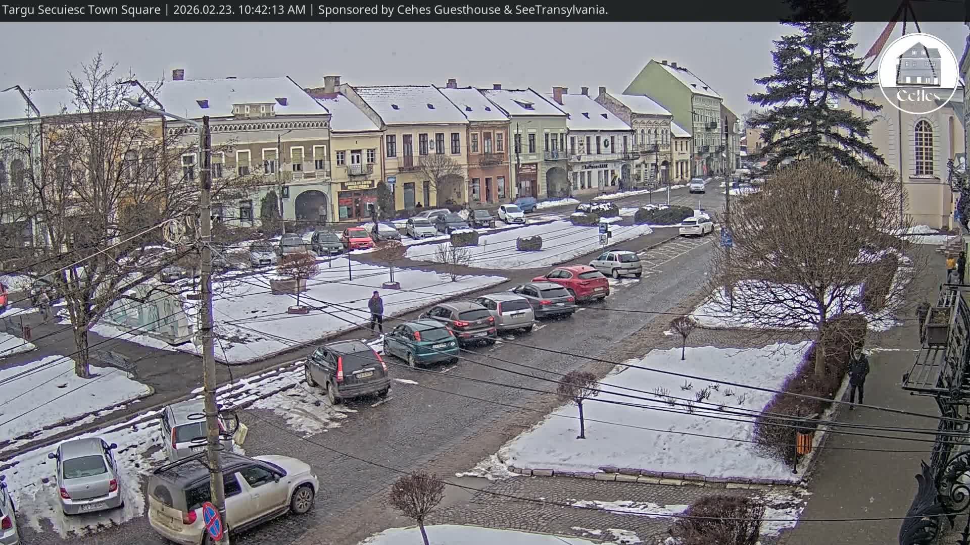 Covasna, Targu Secuiesc Town Piata Gabor Aron Square & Targu Secuiesc Town Center Live Cam - Targu Secuiesc, Covasna, Romania