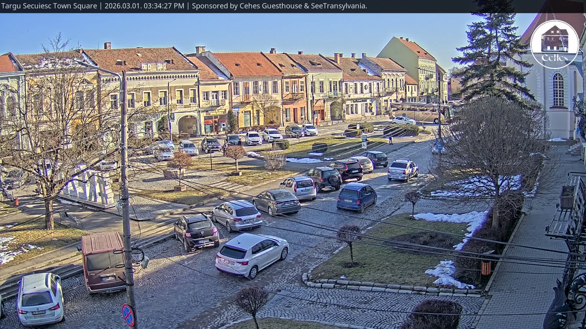 Covasna, Targu Secuiesc Town Piata Gabor Aron Square & Targu Secuiesc Town Center Live Cam - Targu Secuiesc, Covasna, Romania