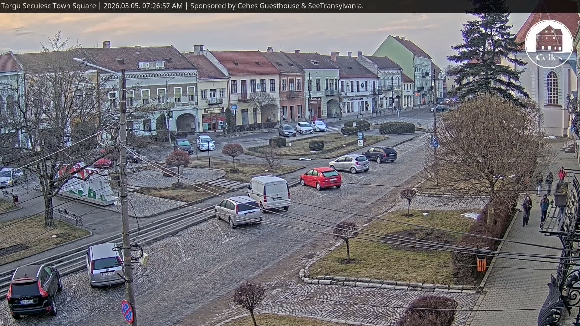 Covasna, Targu Secuiesc Town Piata Gabor Aron Square & Targu Secuiesc Town Center Live Cam - Targu Secuiesc, Covasna, Romania
