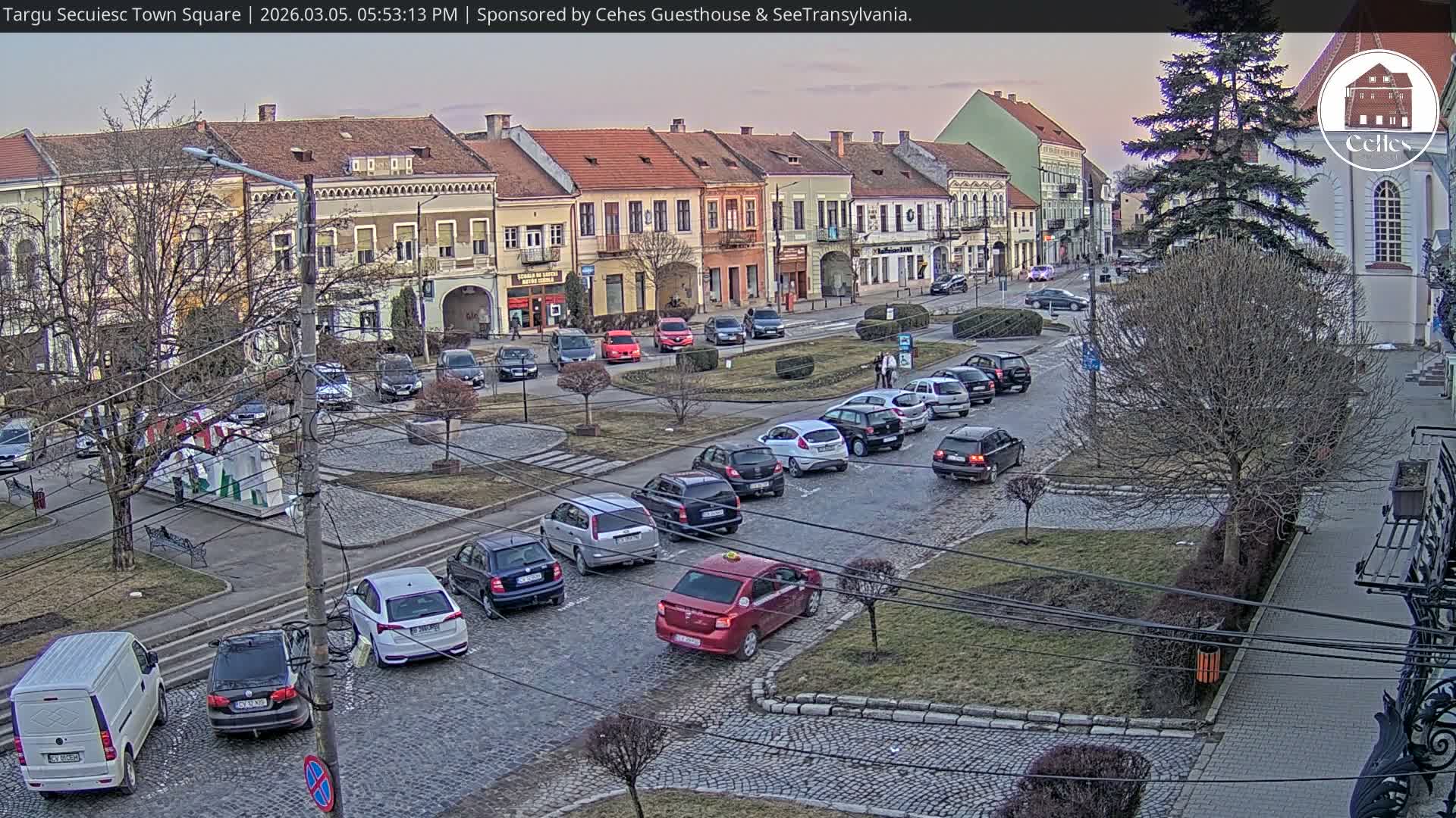 Covasna, Targu Secuiesc Town Piata Gabor Aron Square & Targu Secuiesc Town Center Live Cam - Targu Secuiesc, Covasna, Romania