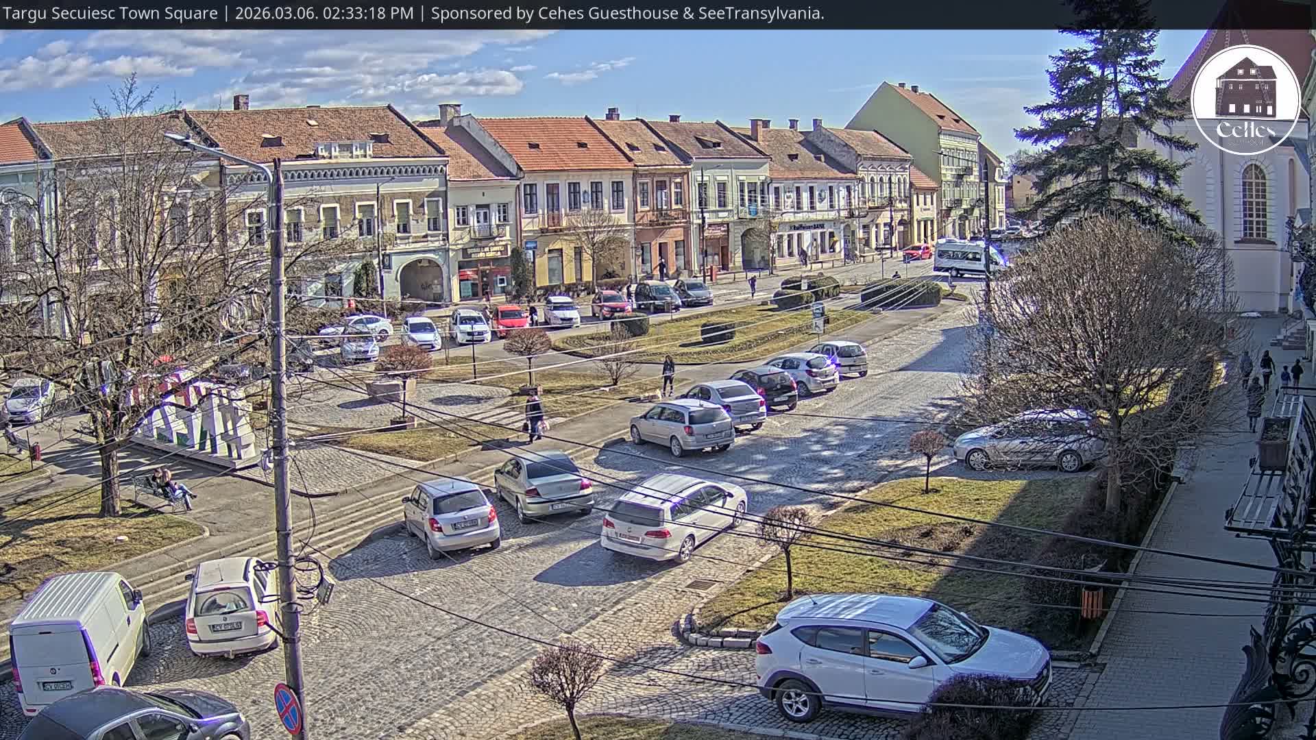 Covasna, Targu Secuiesc Town Piata Gabor Aron Square & Targu Secuiesc Town Center Live Cam - Targu Secuiesc, Covasna, Romania