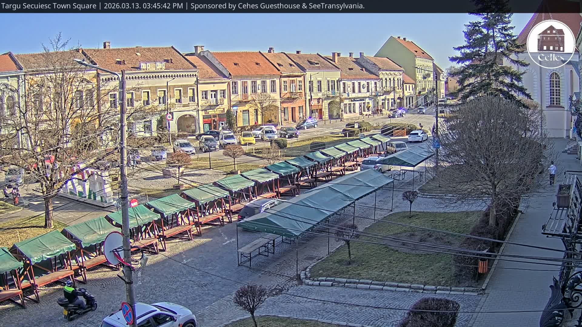 Covasna, Targu Secuiesc Town Piata Gabor Aron Square & Targu Secuiesc Town Center Live Cam - Targu Secuiesc, Covasna, Romania