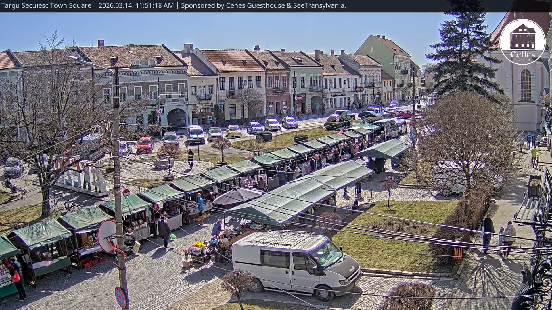 Covasna, Targu Secuiesc Town Piata Gabor Aron Square & Targu Secuiesc Town Center Live Cam - Targu Secuiesc, Covasna, Romania