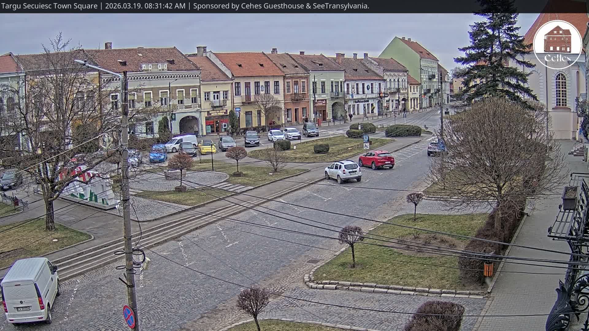 Covasna, Targu Secuiesc Town Piata Gabor Aron Square & Targu Secuiesc Town Center Live Cam - Targu Secuiesc, Covasna, Romania