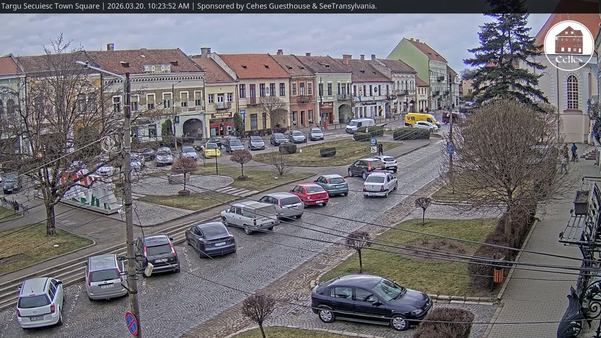Covasna, Targu Secuiesc Town Piata Gabor Aron Square & Targu Secuiesc Town Center Live Cam - Targu Secuiesc, Covasna, Romania