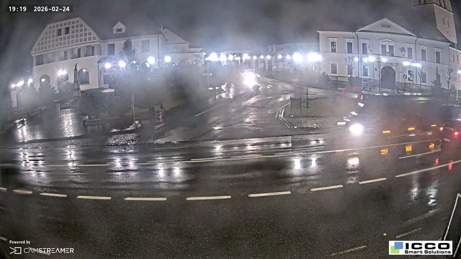 Brasov, Strada Lunga Street / Strada Magurii Street Instersection & City Center of Codlea Live Cam -  Codlea, Braşov, Romania