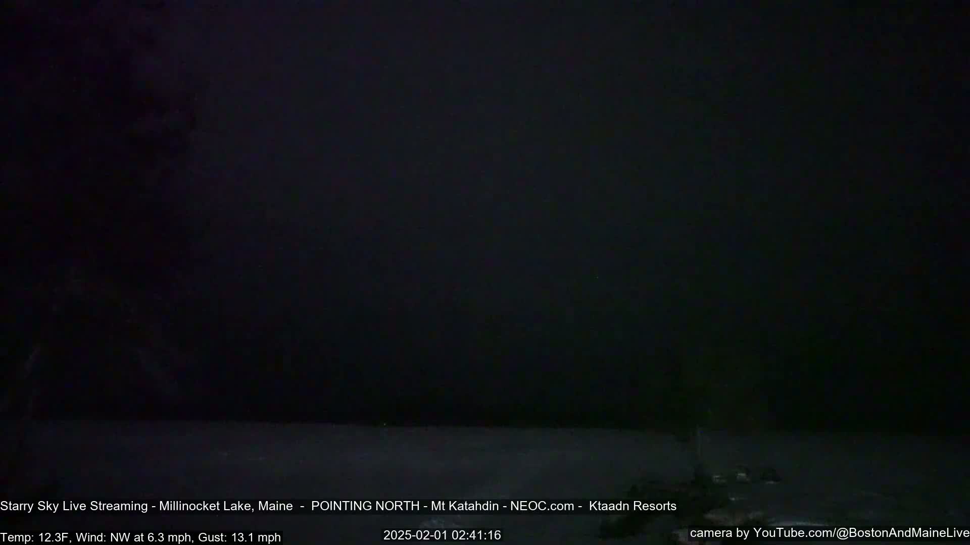 Stars, Aurora, Meteors Live Cam - from Mt Katahdin, Maine  USA