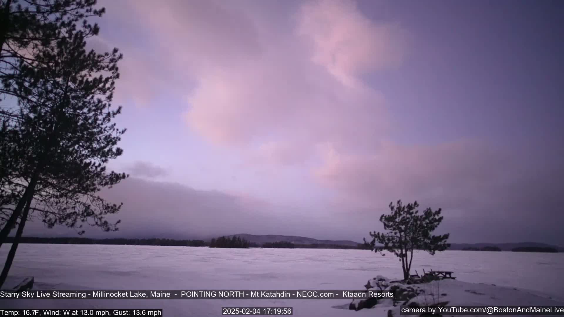 Stars, Aurora, Meteors Live Cam - from Mt Katahdin, Maine  USA