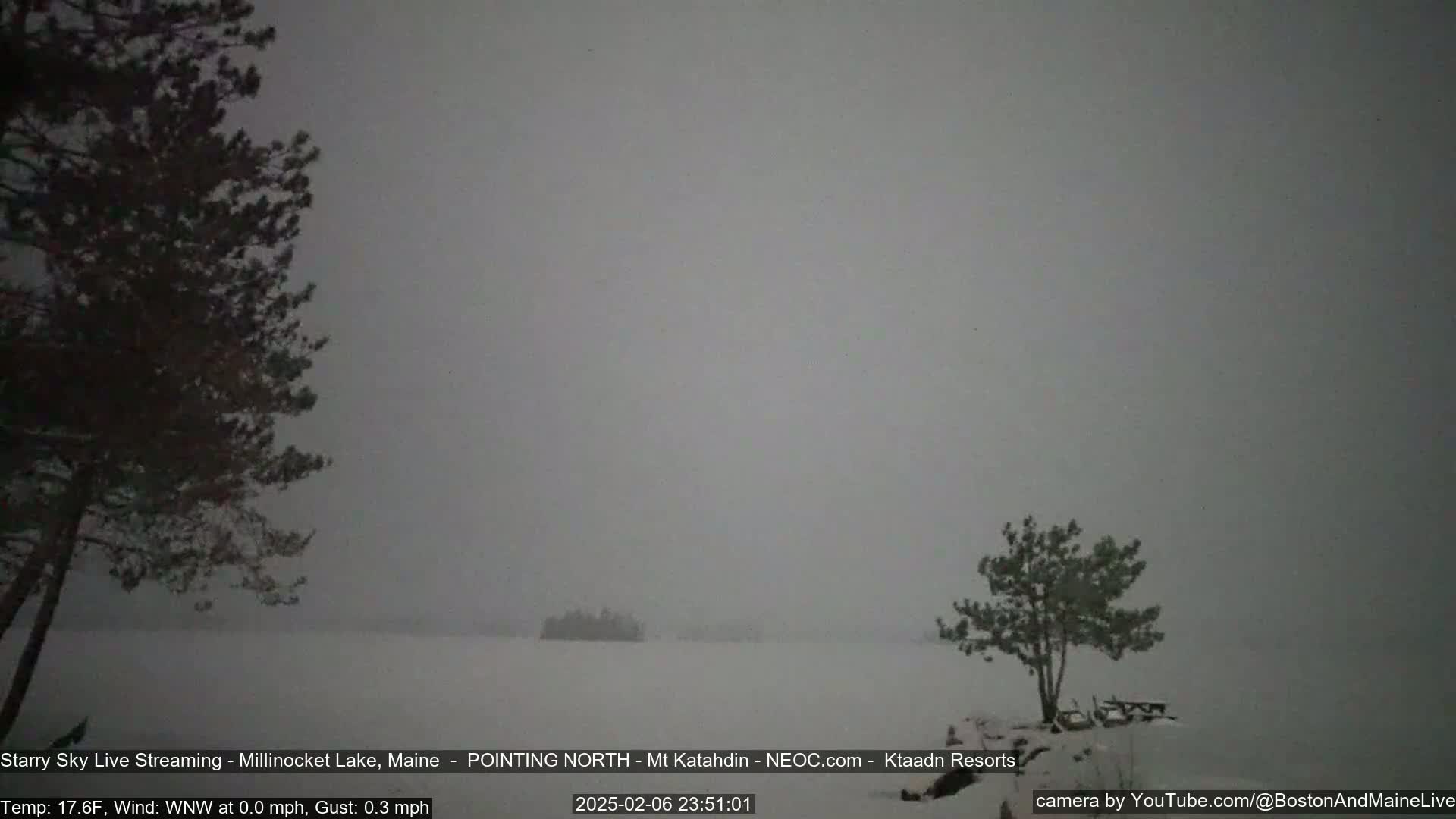Stars, Aurora, Meteors Live Cam - from Mt Katahdin, Maine  USA