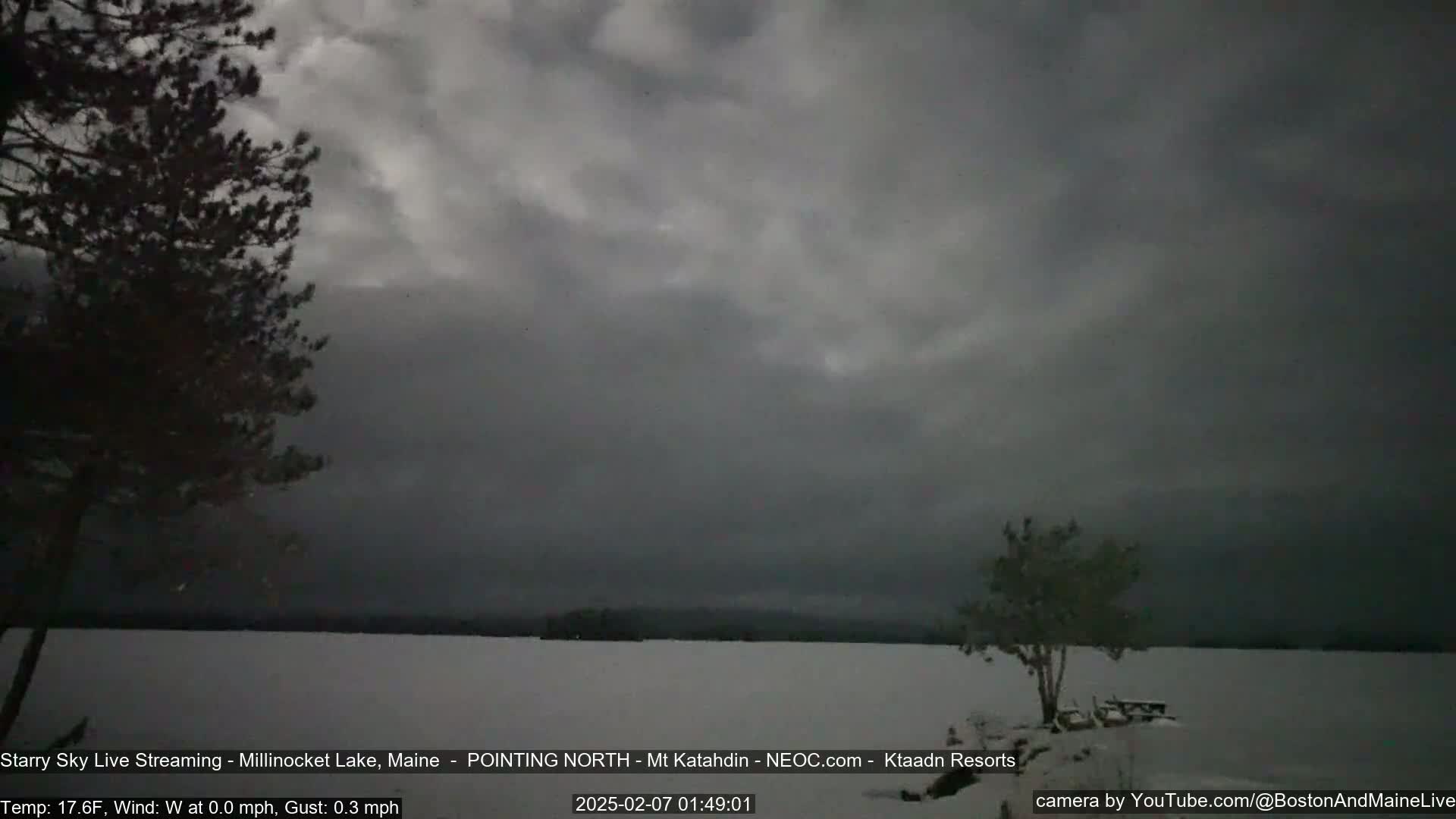 Stars, Aurora, Meteors Live Cam - from Mt Katahdin, Maine  USA