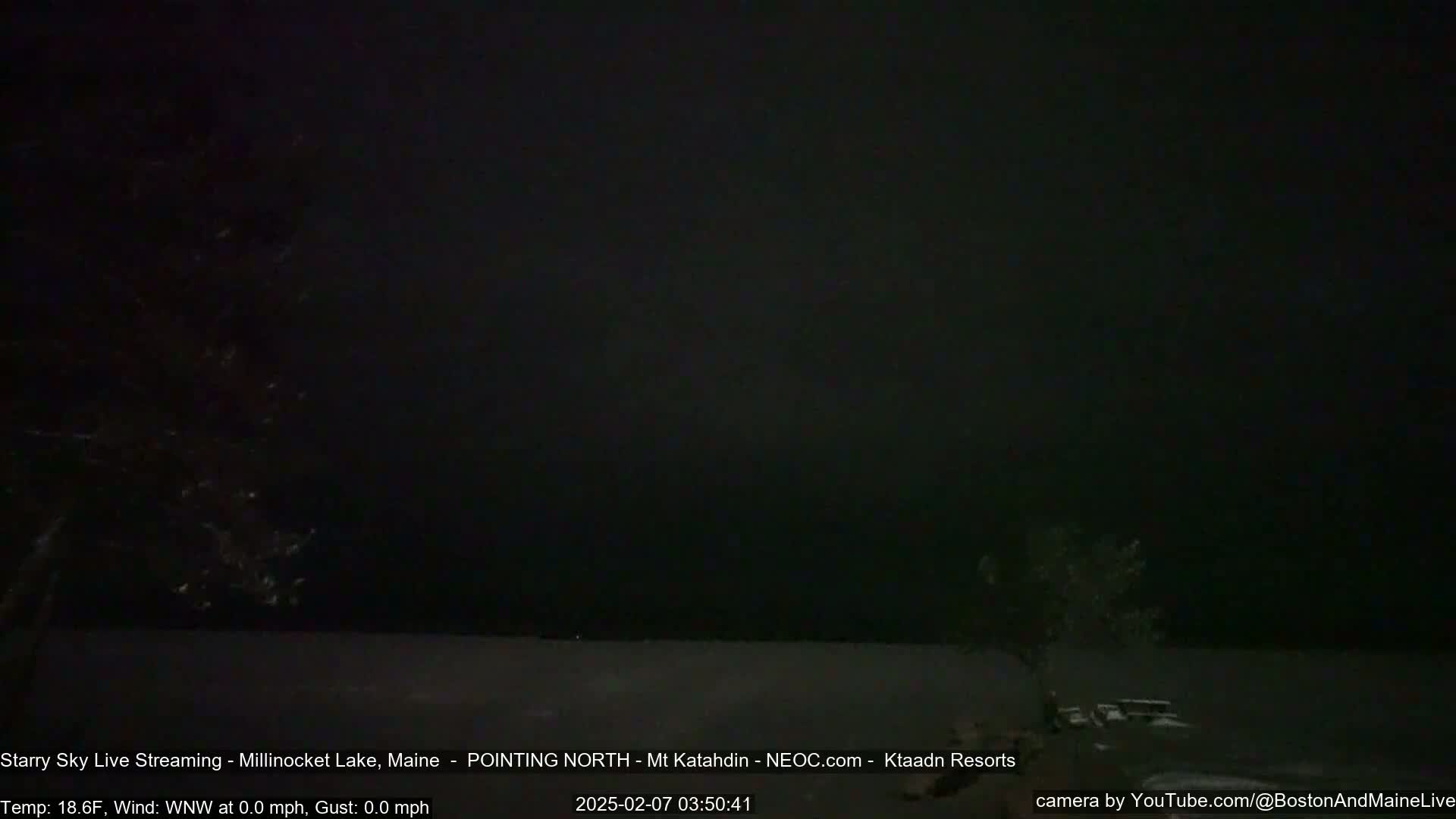 Stars, Aurora, Meteors Live Cam - from Mt Katahdin, Maine  USA