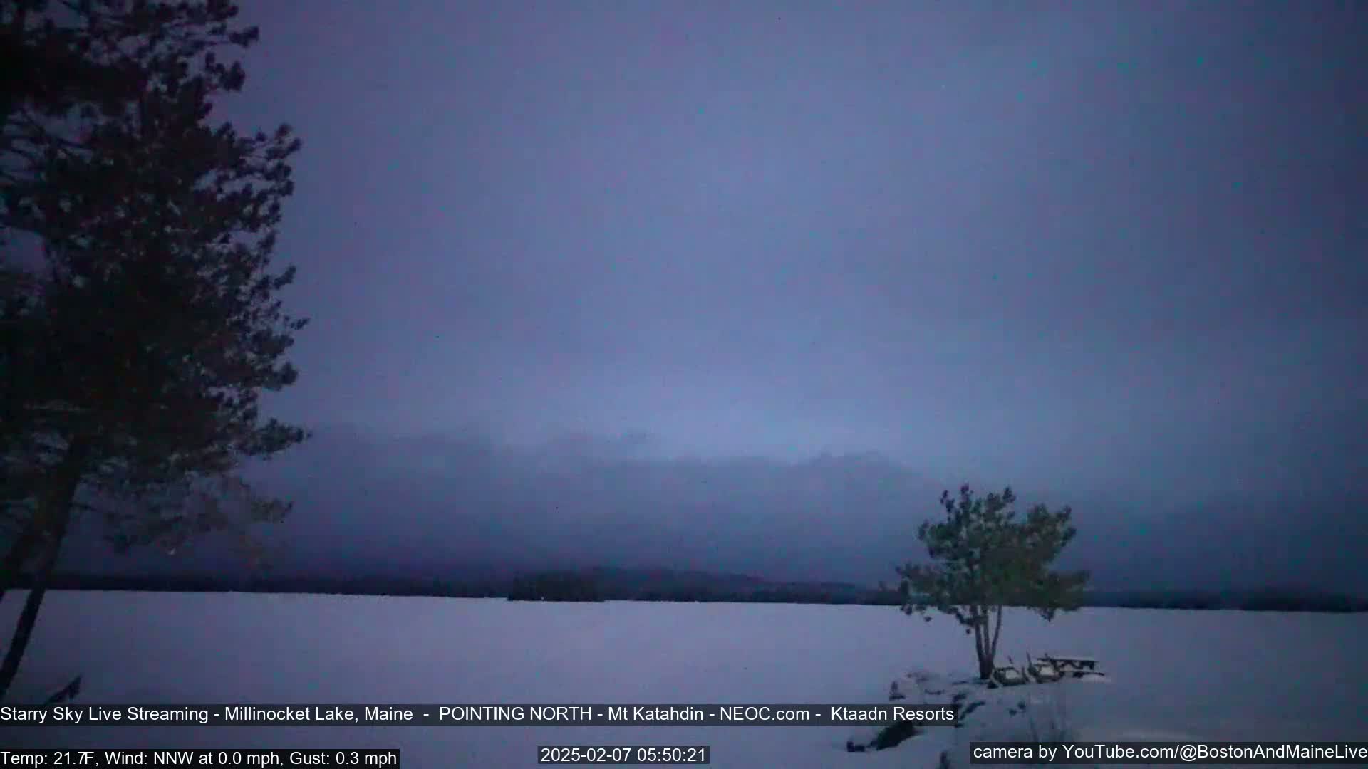 Stars, Aurora, Meteors Live Cam - from Mt Katahdin, Maine  USA