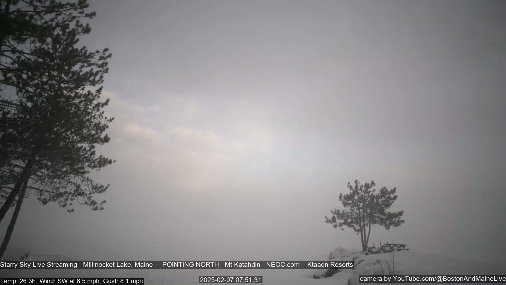 Stars, Aurora, Meteors Live Cam - from Mt Katahdin, Maine  USA