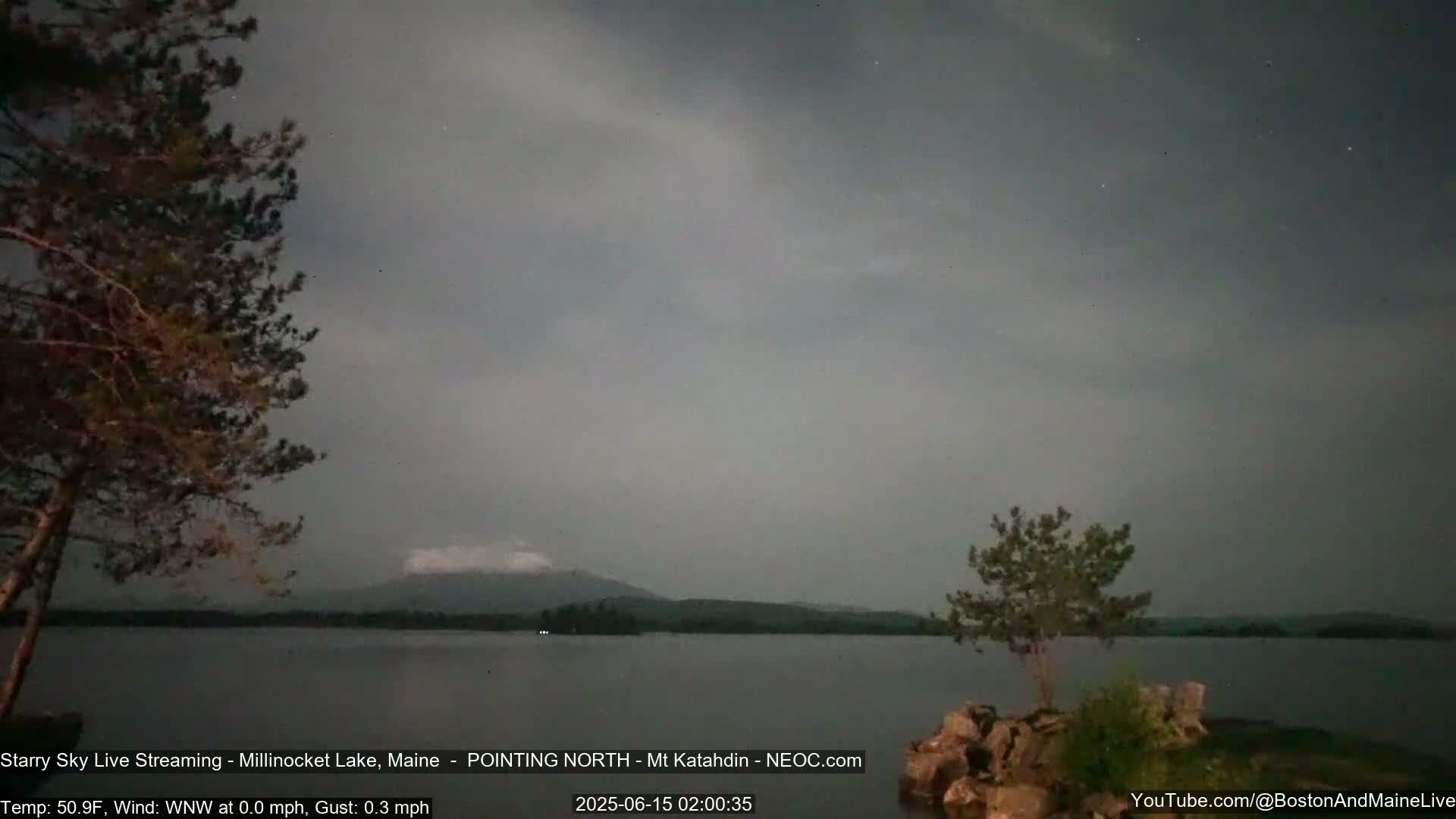 Stars, Aurora, Meteors Live Cam - from Mt Katahdin, Maine  USA