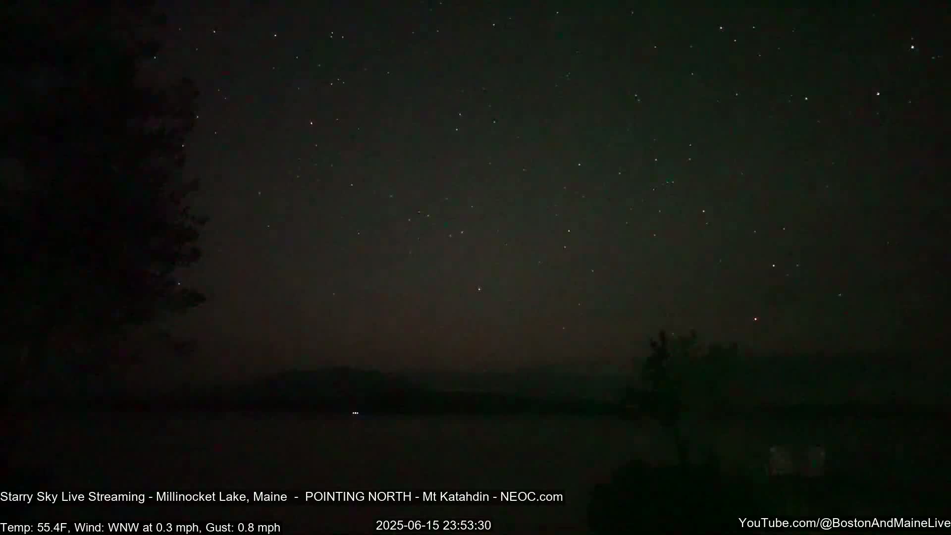 Stars, Aurora, Meteors Live Cam - from Mt Katahdin, Maine  USA