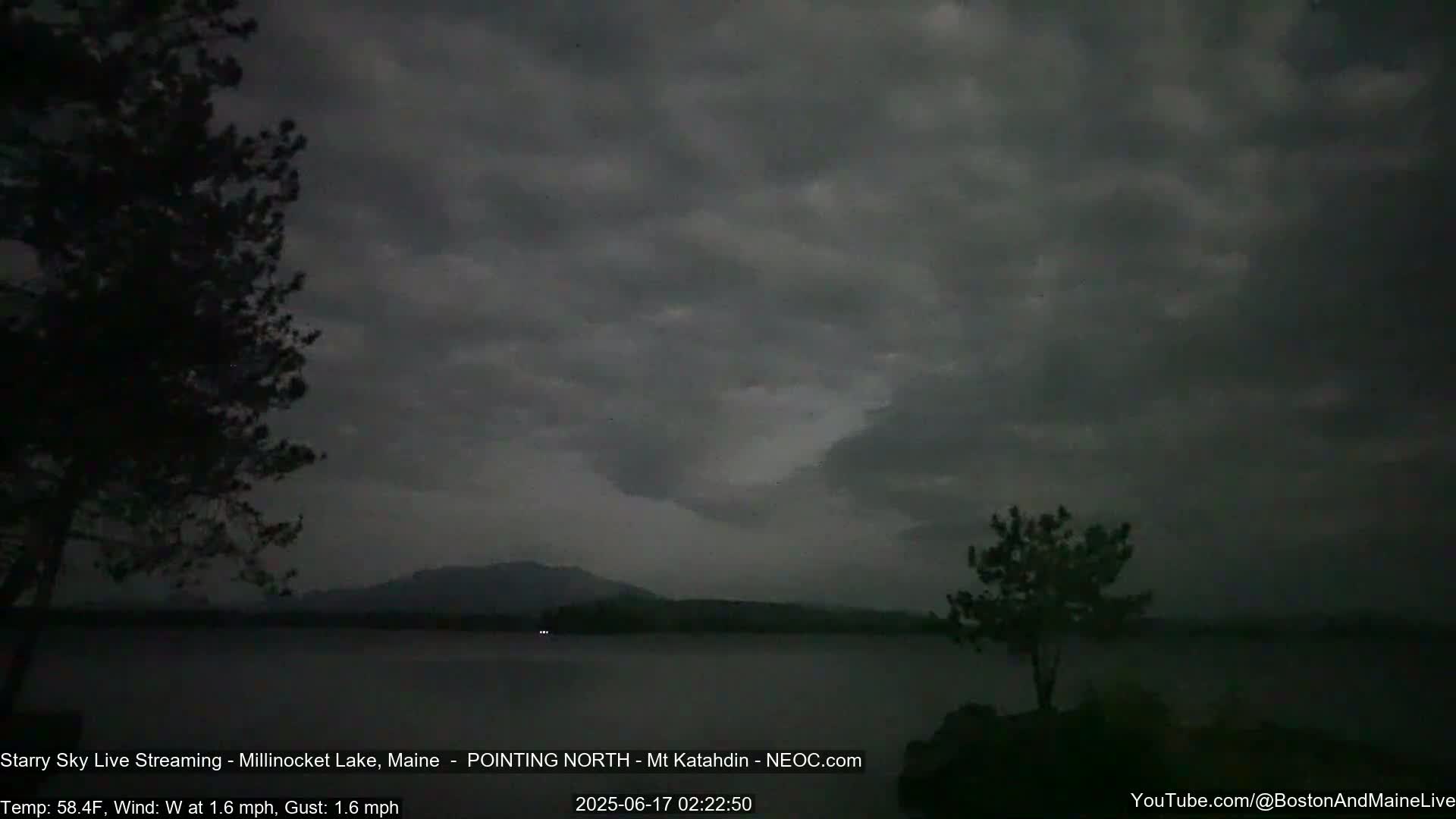 Stars, Aurora, Meteors Live Cam - from Mt Katahdin, Maine  USA