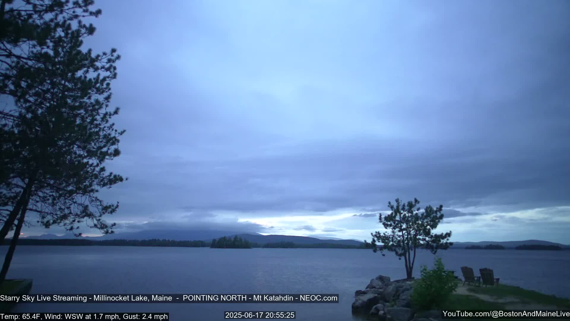 Stars, Aurora, Meteors Live Cam - from Mt Katahdin, Maine  USA