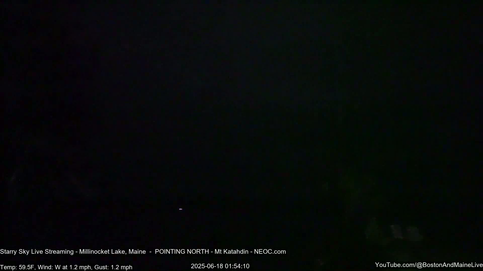 Stars, Aurora, Meteors Live Cam - from Mt Katahdin, Maine  USA