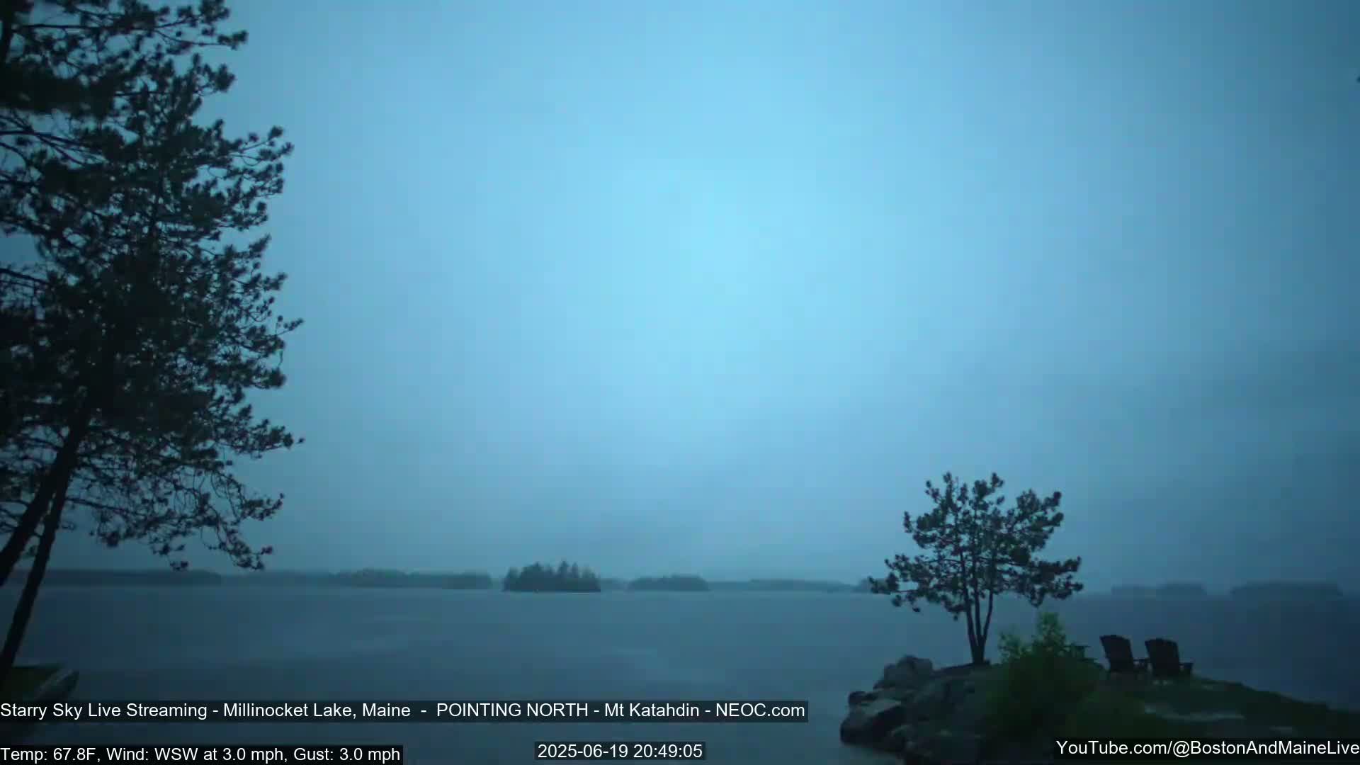 Stars, Aurora, Meteors Live Cam - from Mt Katahdin, Maine  USA