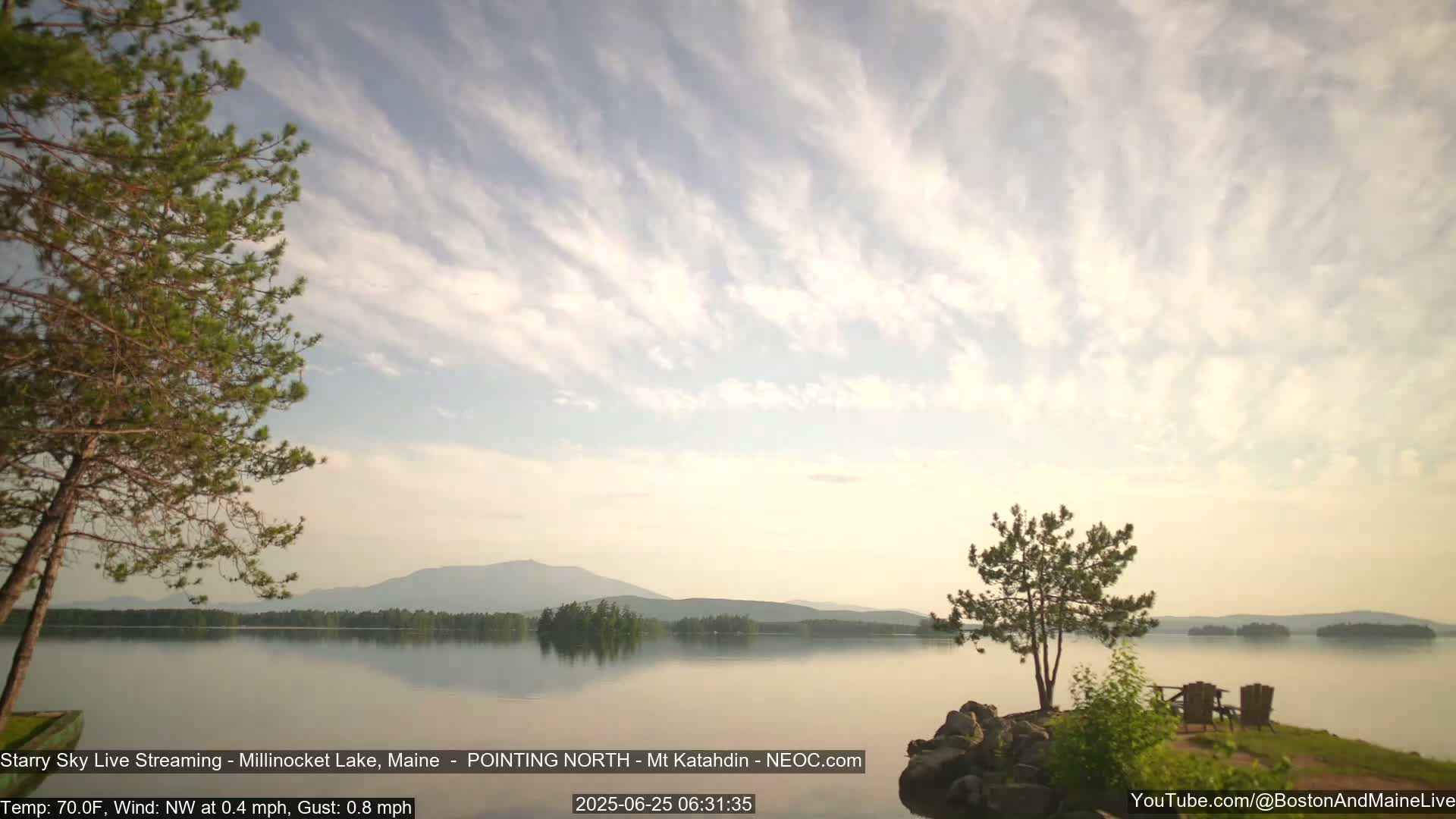 Stars, Aurora, Meteors Live Cam - from Mt Katahdin, Maine  USA