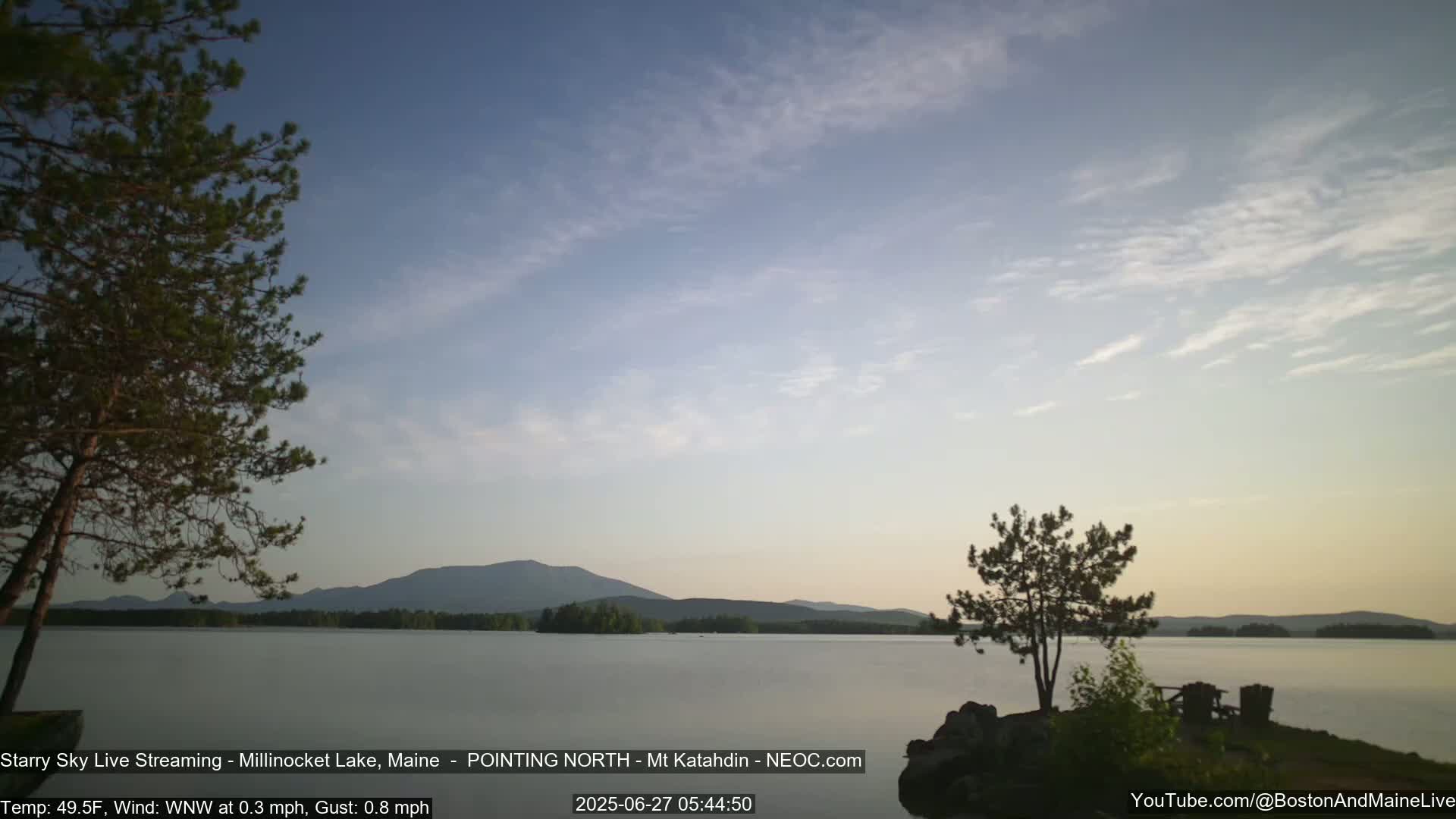 Stars, Aurora, Meteors Live Cam - from Mt Katahdin, Maine  USA