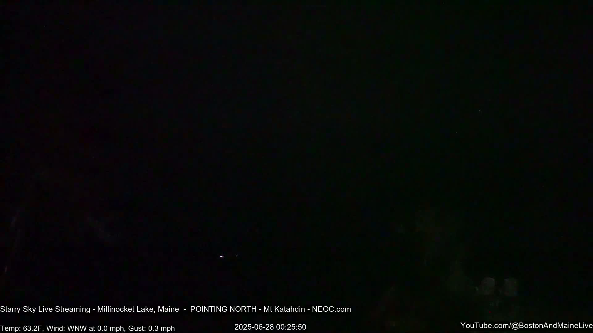 Stars, Aurora, Meteors Live Cam - from Mt Katahdin, Maine  USA