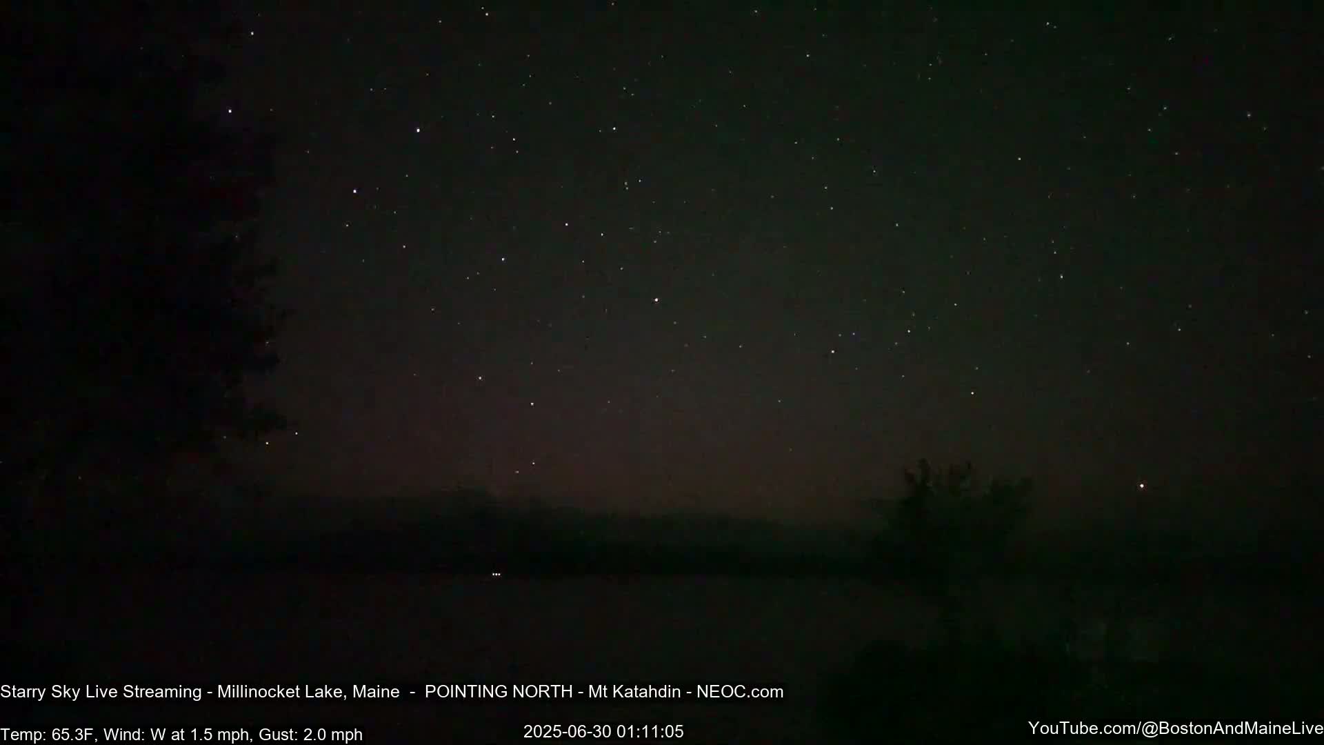 Stars, Aurora, Meteors Live Cam - from Mt Katahdin, Maine  USA