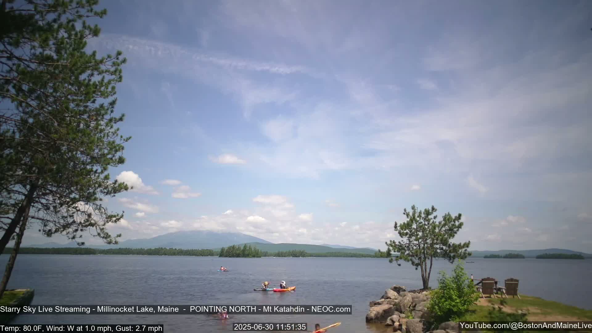 Stars, Aurora, Meteors Live Cam - from Mt Katahdin, Maine  USA
