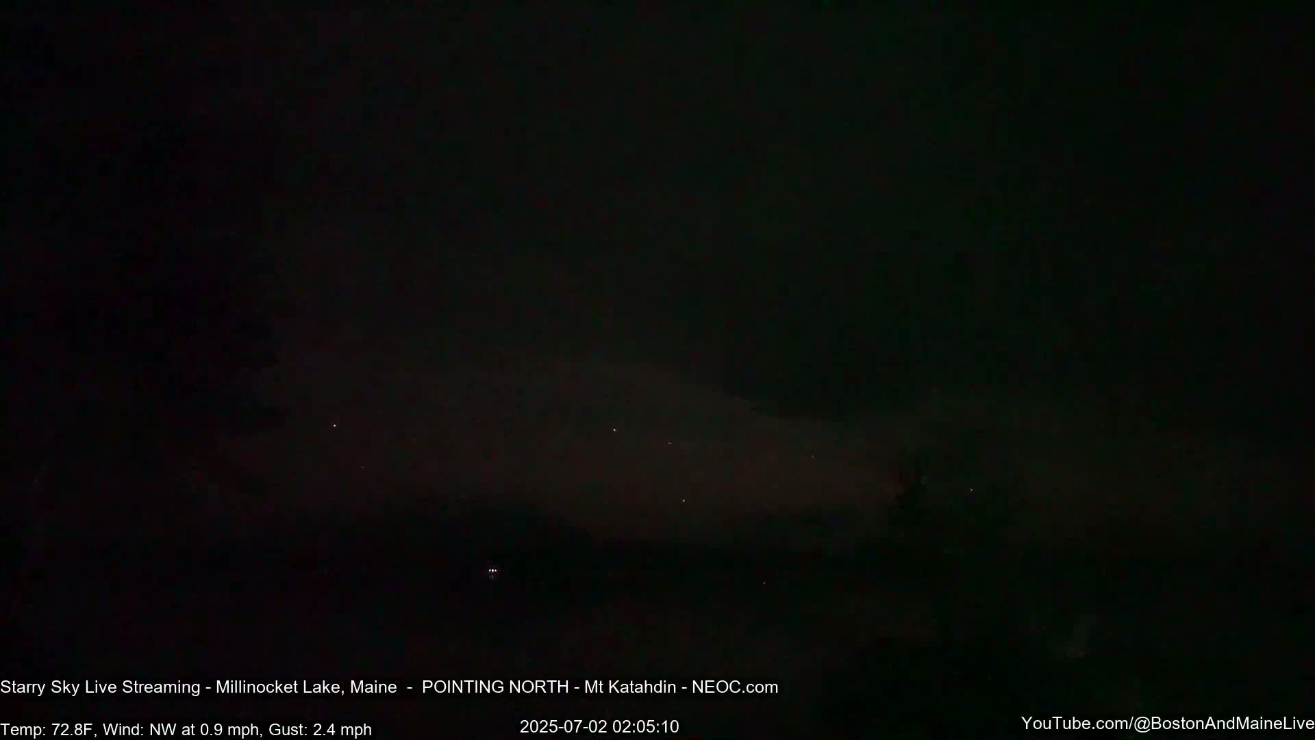 Stars, Aurora, Meteors Live Cam - from Mt Katahdin, Maine  USA