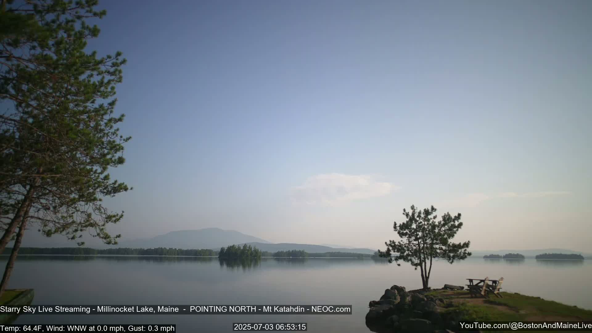 Stars, Aurora, Meteors Live Cam - from Mt Katahdin, Maine  USA