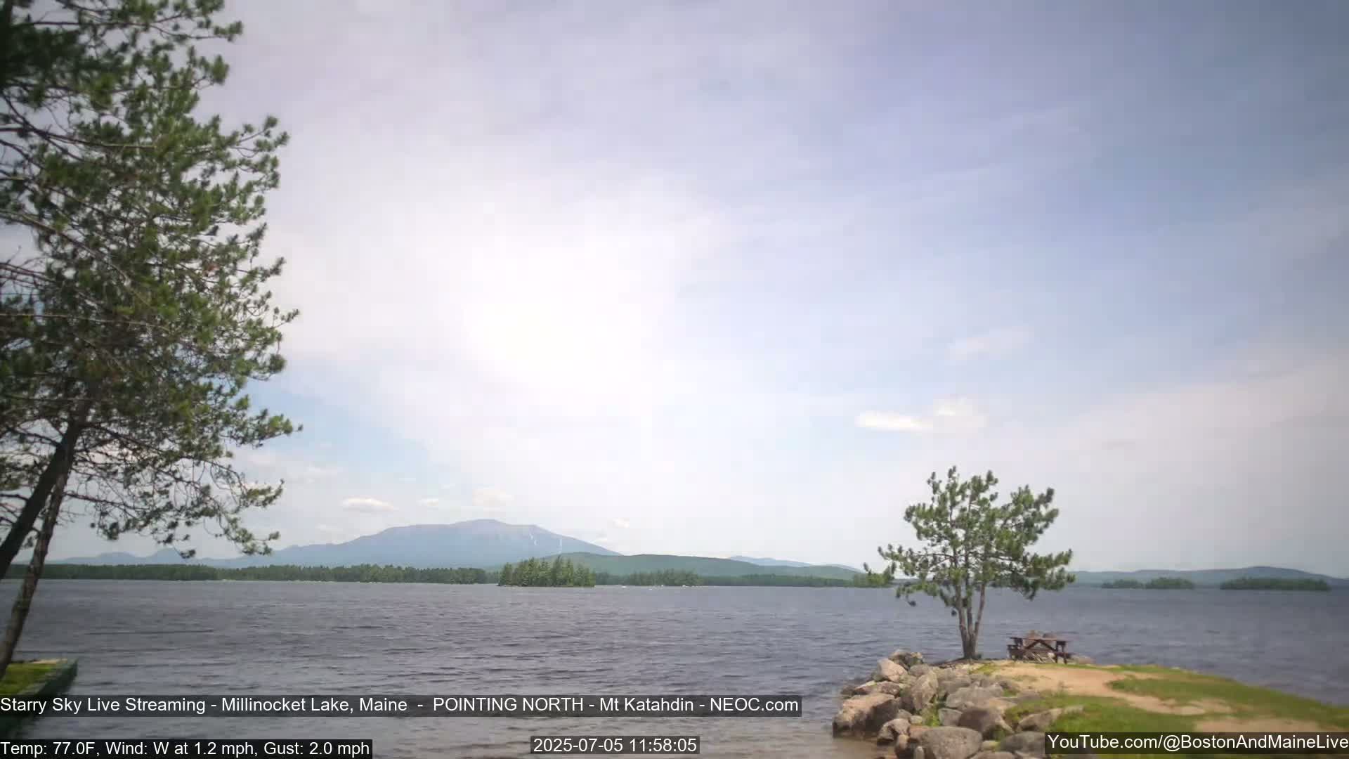 Stars, Aurora, Meteors Live Cam - from Mt Katahdin, Maine  USA