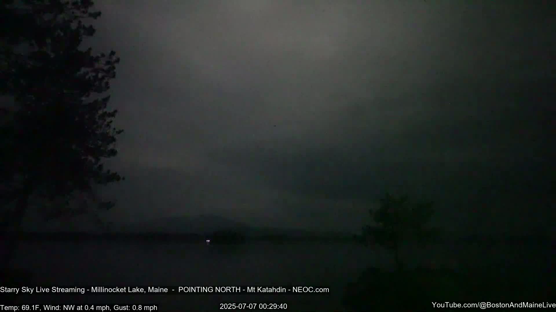 Stars, Aurora, Meteors Live Cam - from Mt Katahdin, Maine  USA