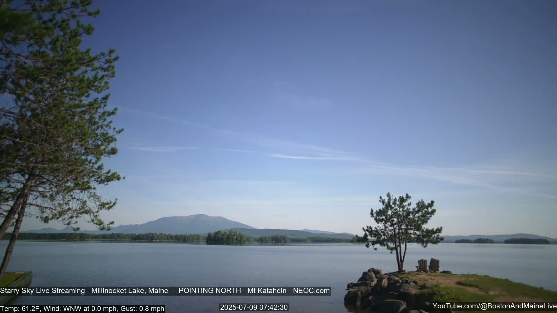 Stars, Aurora, Meteors Live Cam - from Mt Katahdin, Maine  USA