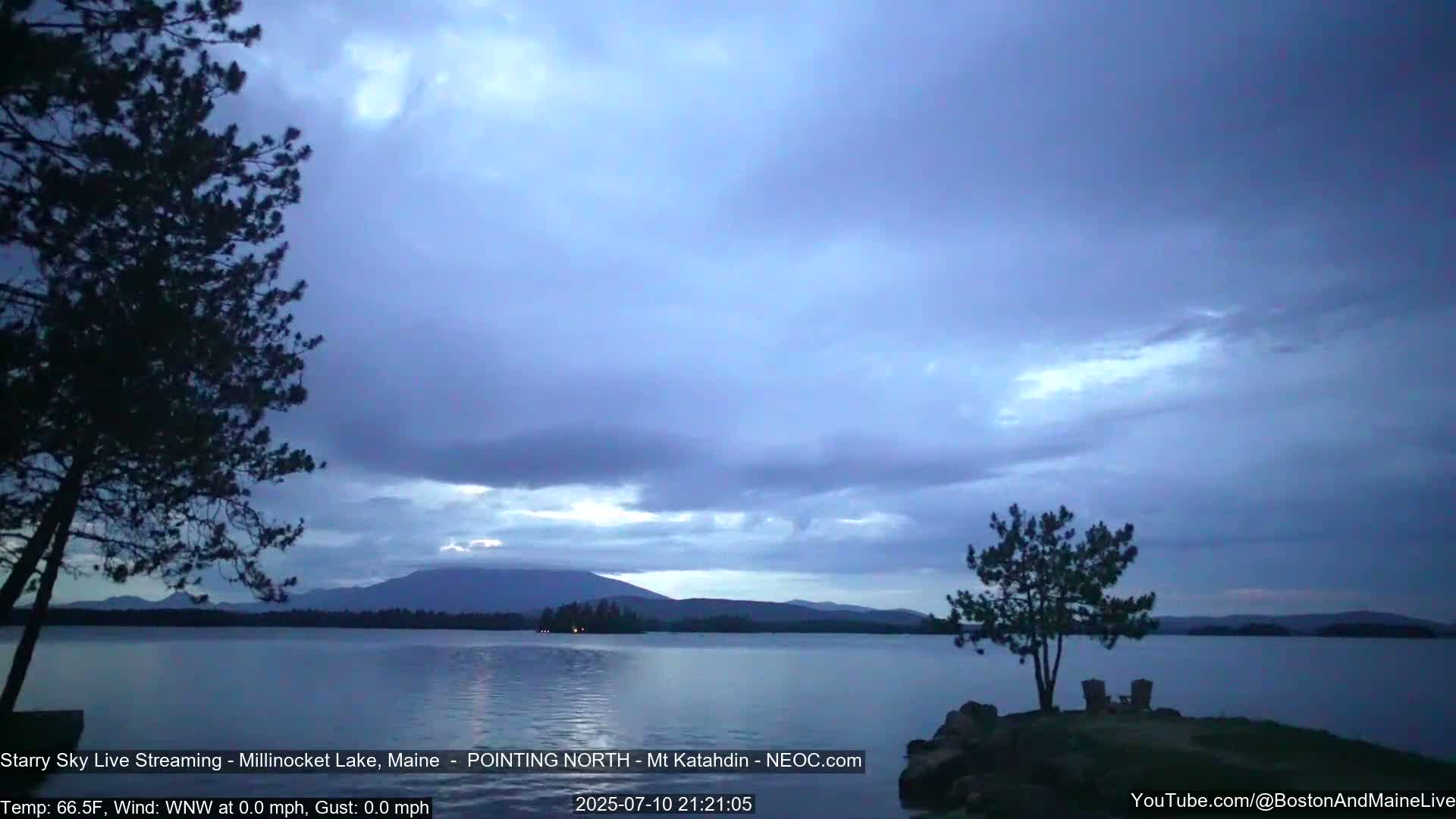 Stars, Aurora, Meteors Live Cam - from Mt Katahdin, Maine  USA